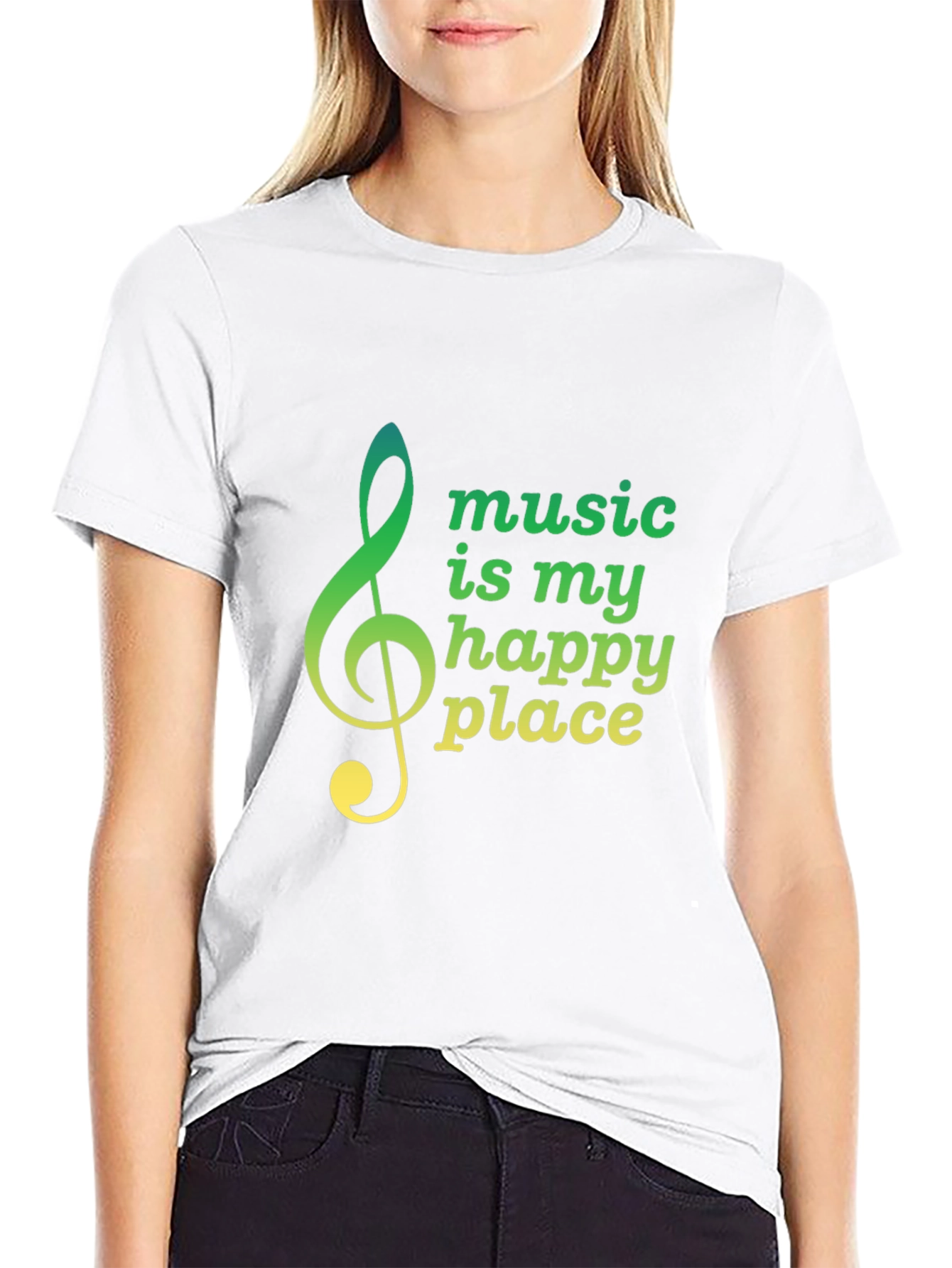 Music Is My Happy Place Tee