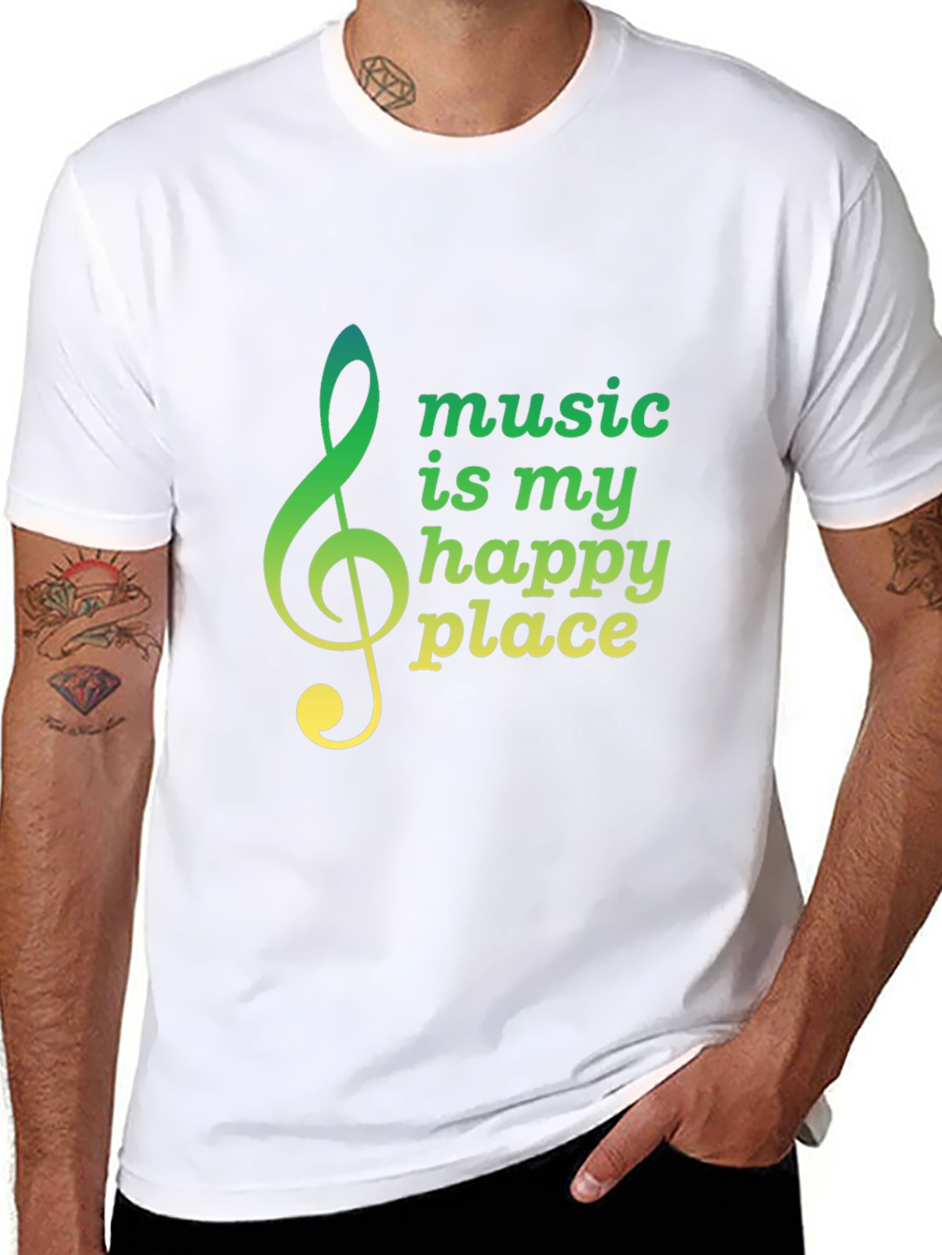 Music Is My Happy Place Tee