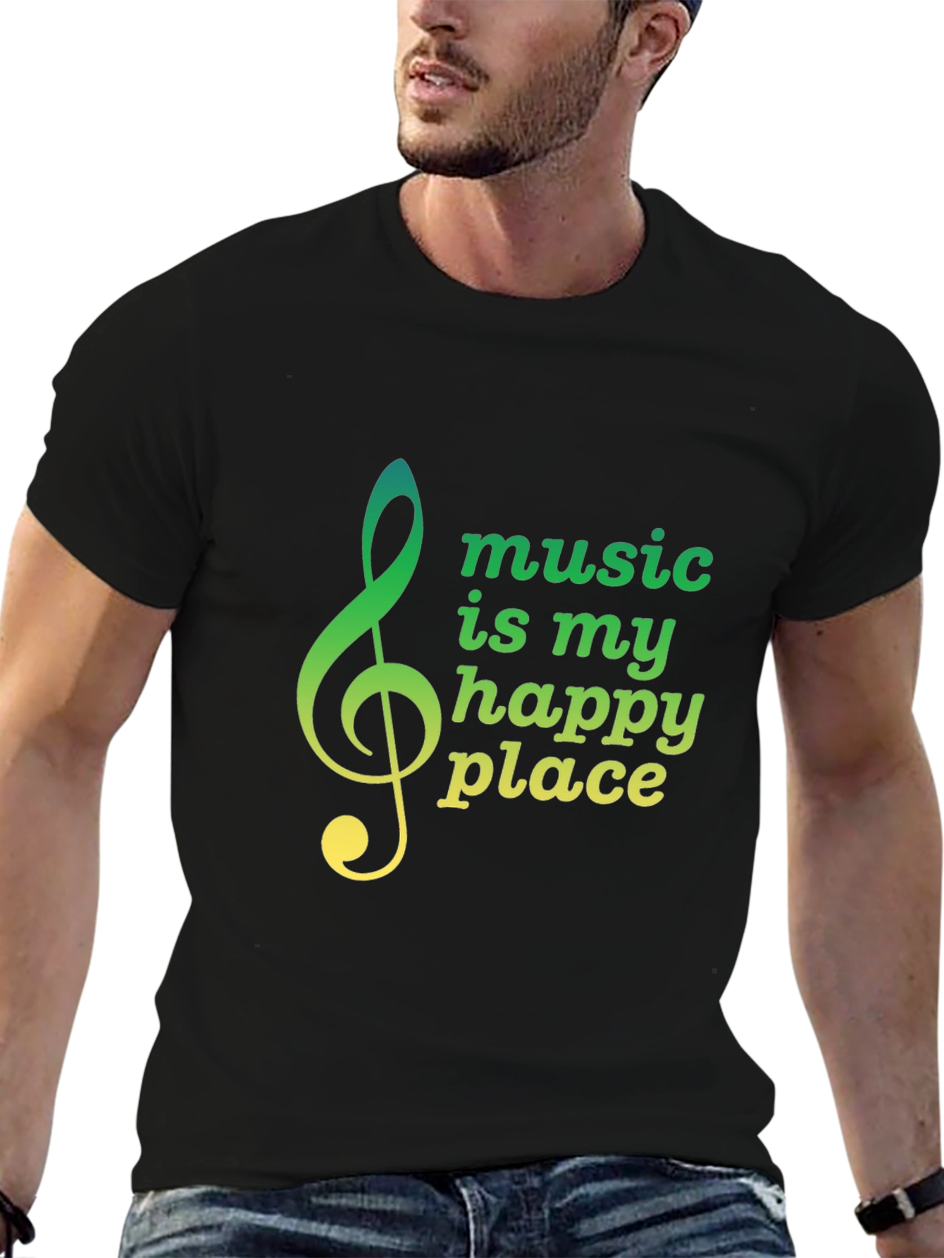 Music Is My Happy Place Tee