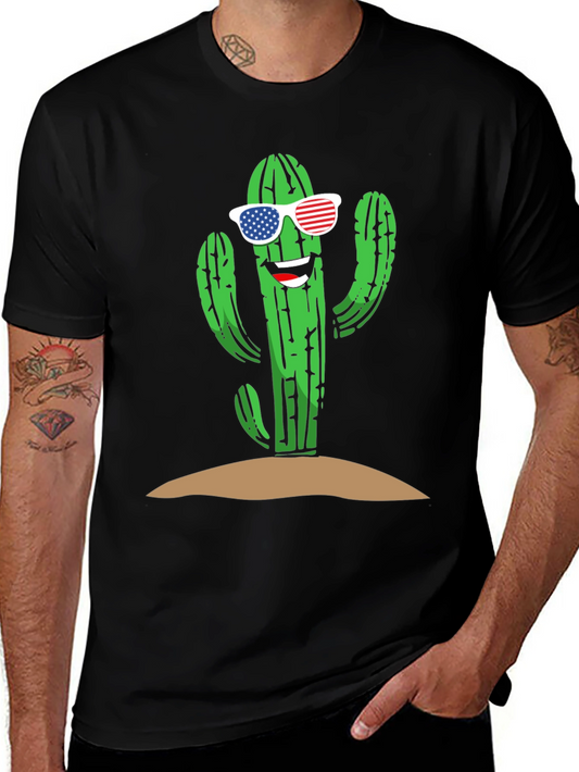 Cool Cactus USA Flag Sunglasses Tee