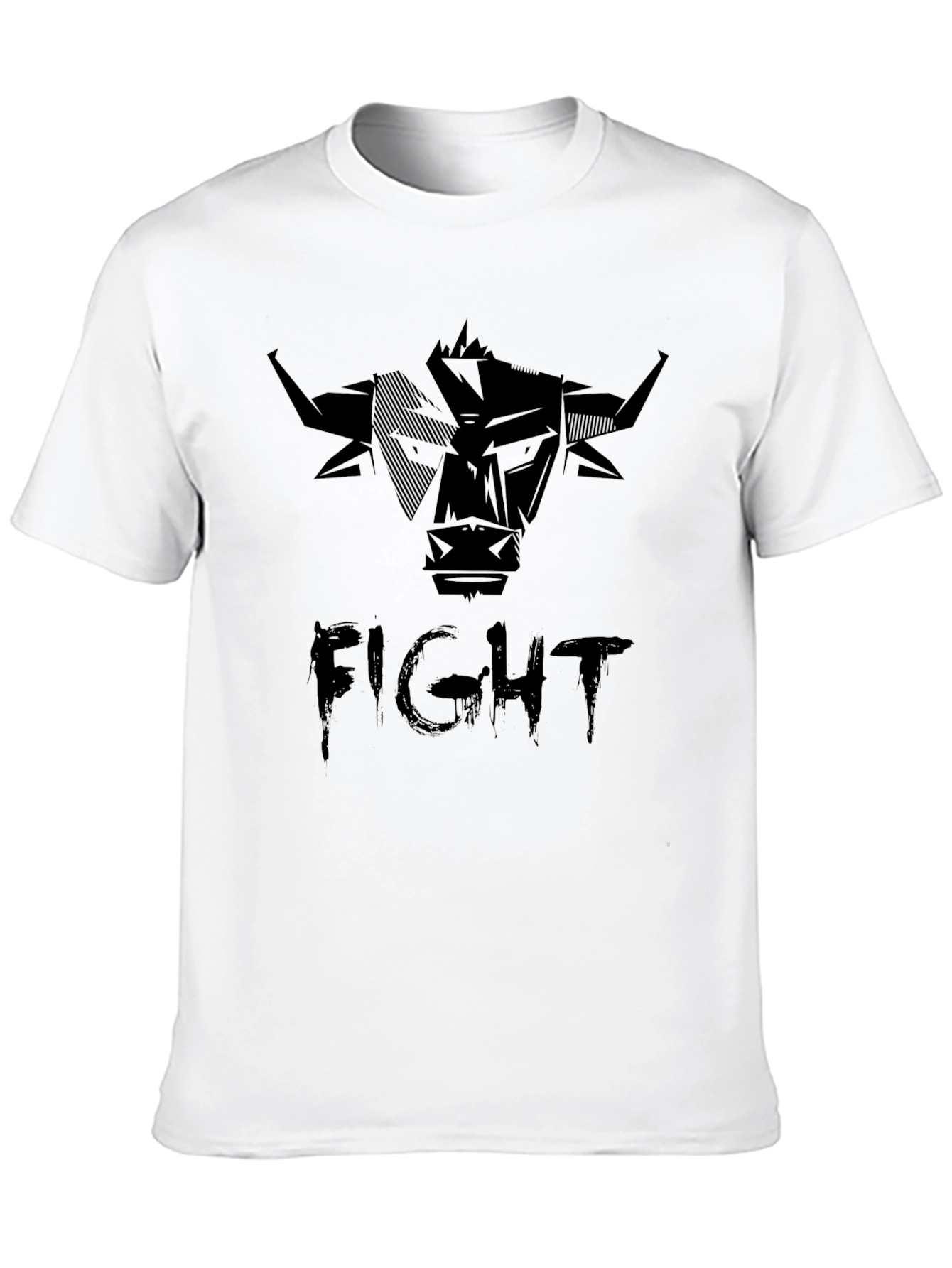 Fight Bull Graphic Tee - Bold Black T-Shirt