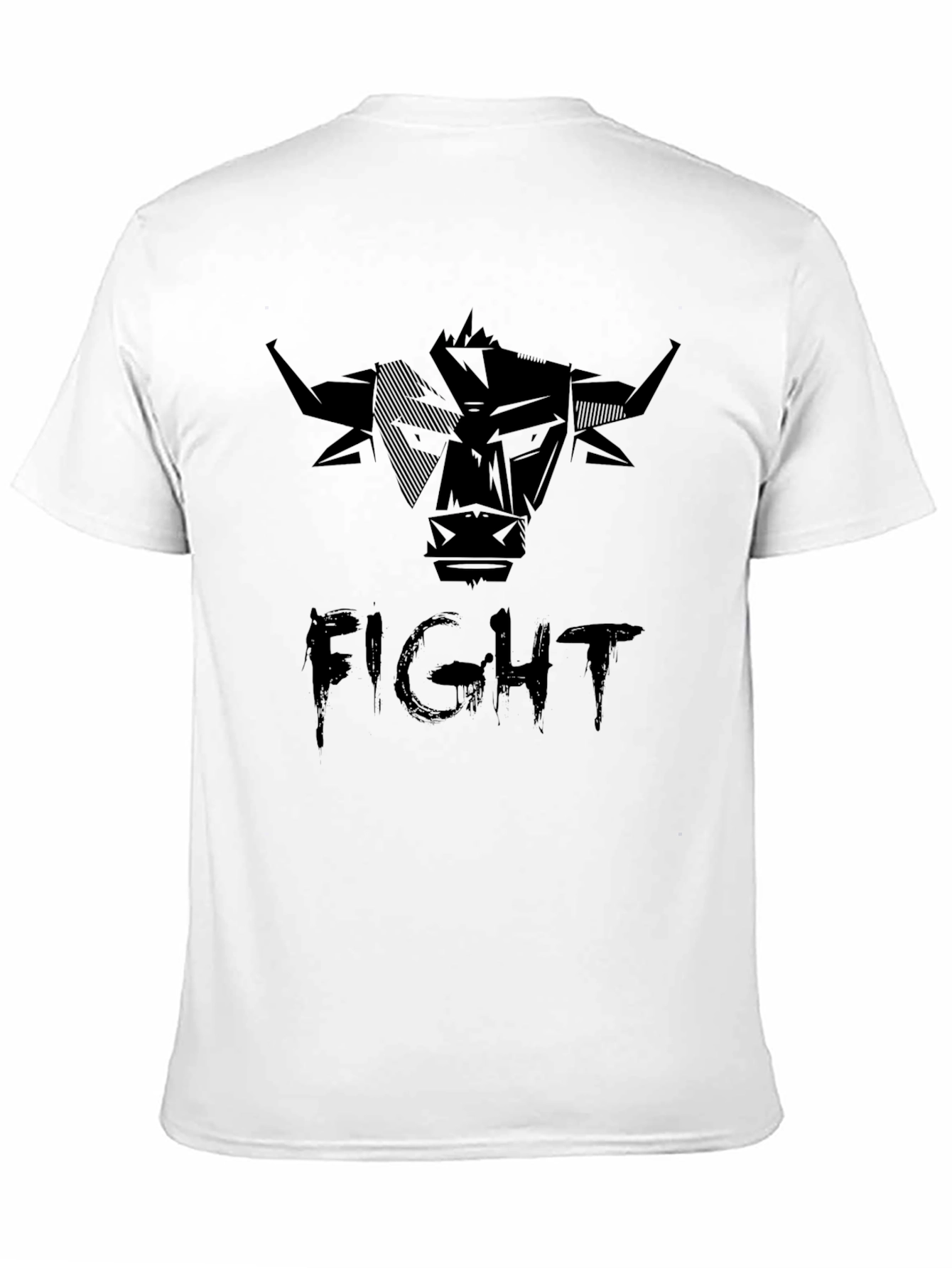 Fight Bull Graphic Tee - Bold Black T-Shirt