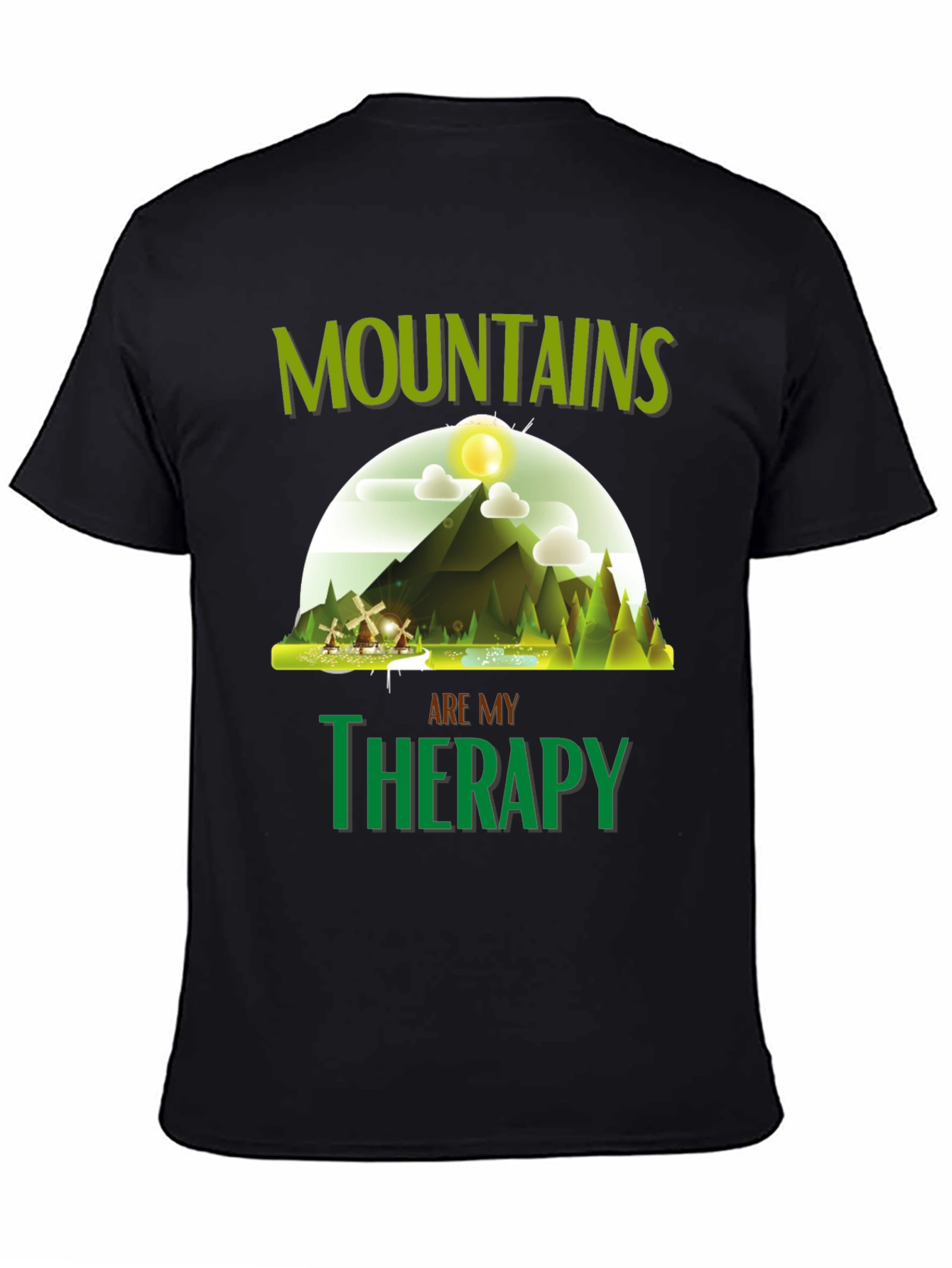 Mountains are My Therapy Graphic T-Shirt