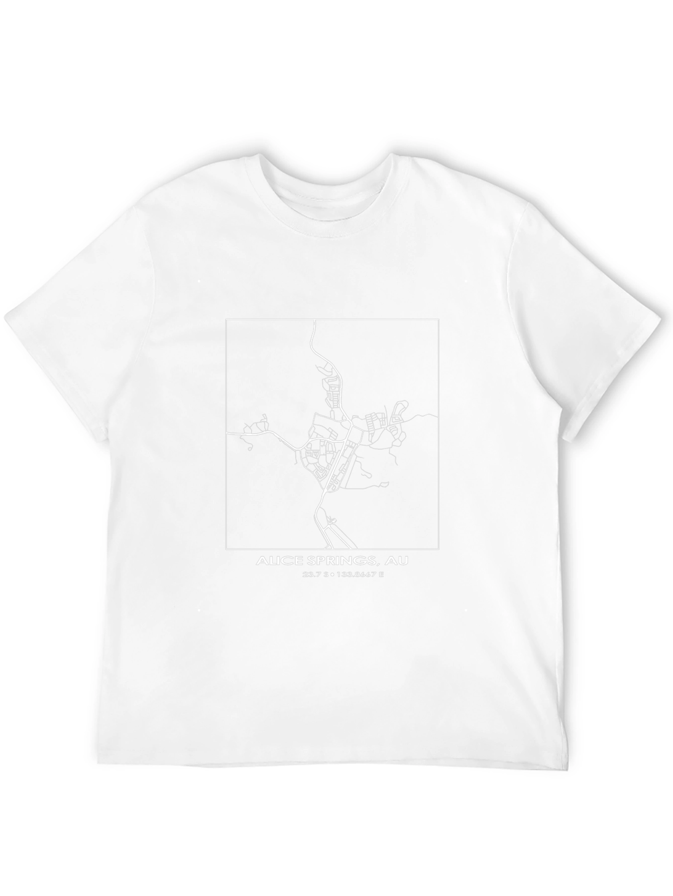 Alice Springs Map T-Shirt - Black Graphic Tee