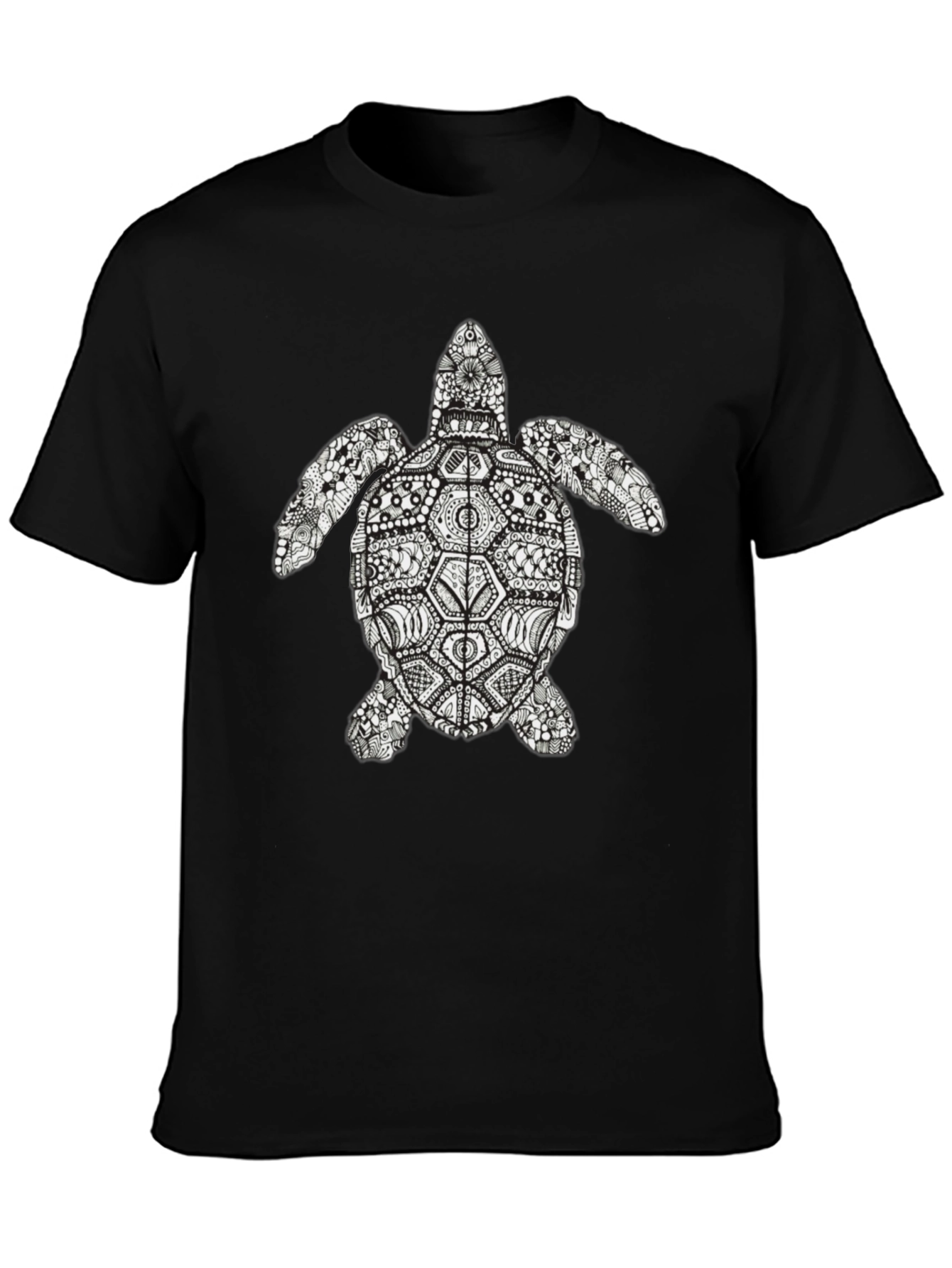 Turtle Graphic Tee - Black Short Sleeve
