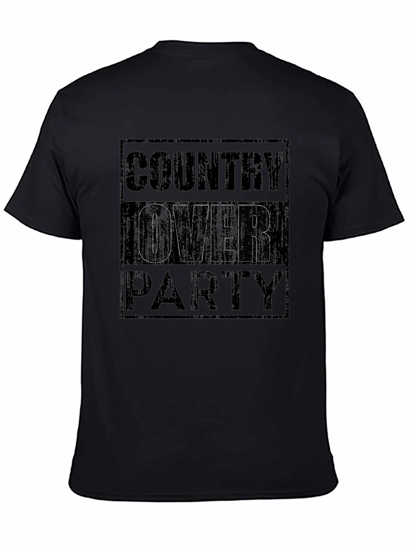 Country Over Party Graphic T-Shirt - Casual Wear