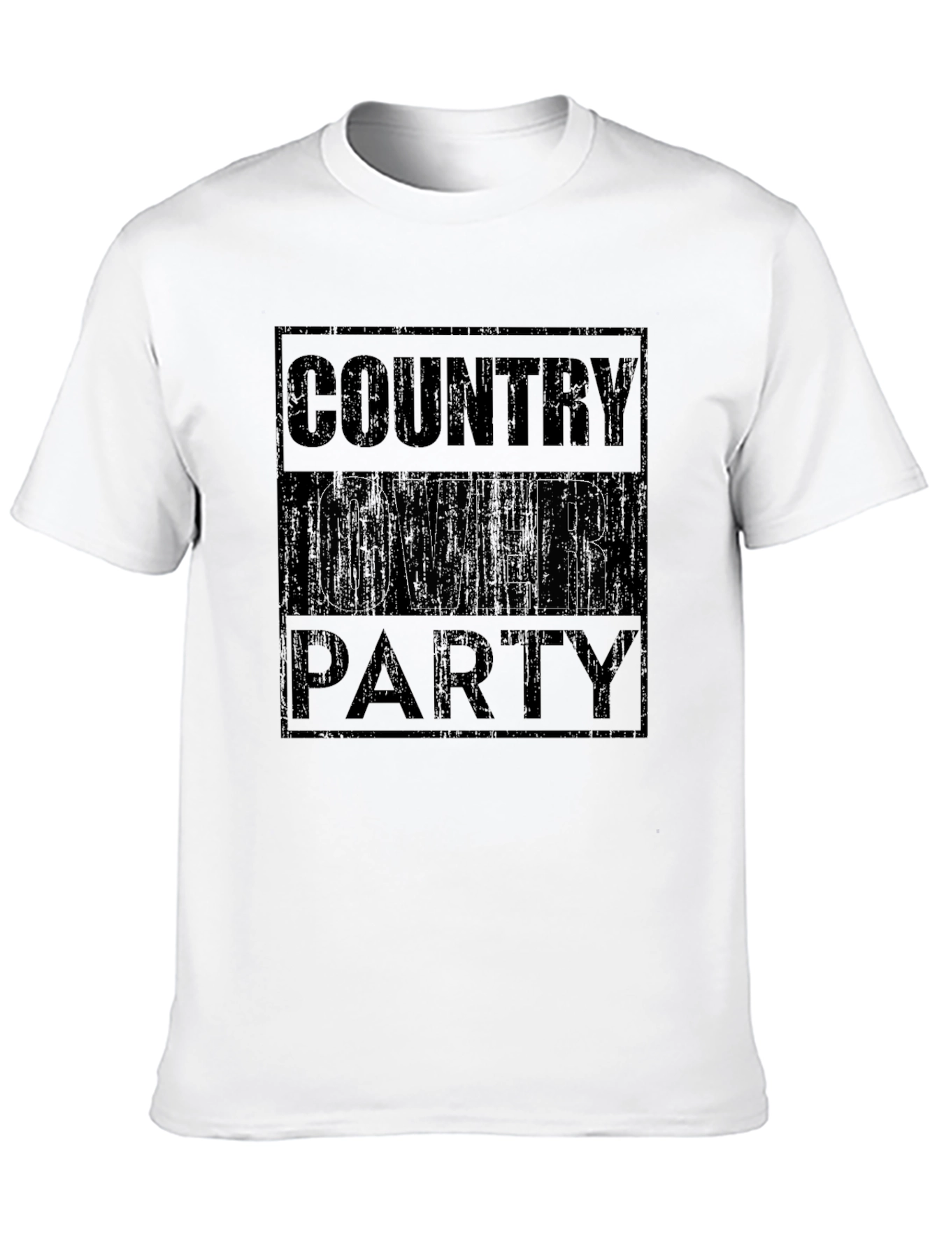 Country Over Party Graphic T-Shirt - Casual Wear