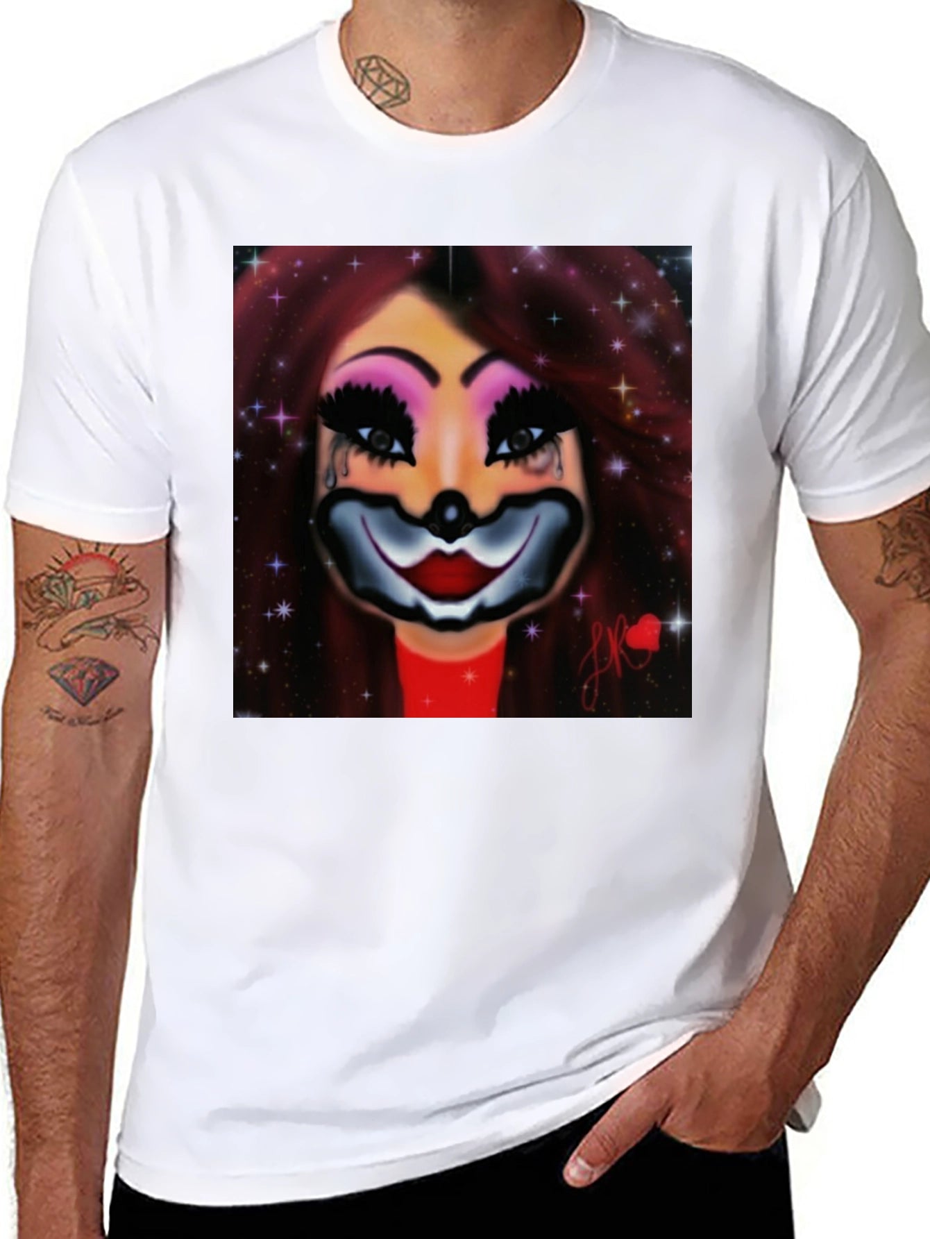 Clown Woman Graphic Tee - Stylish Comfort
