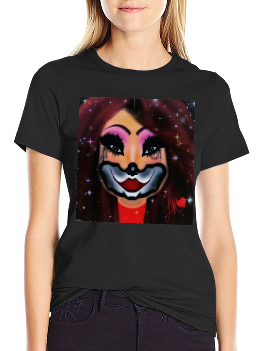 Clown Woman Graphic Tee - Stylish Comfort