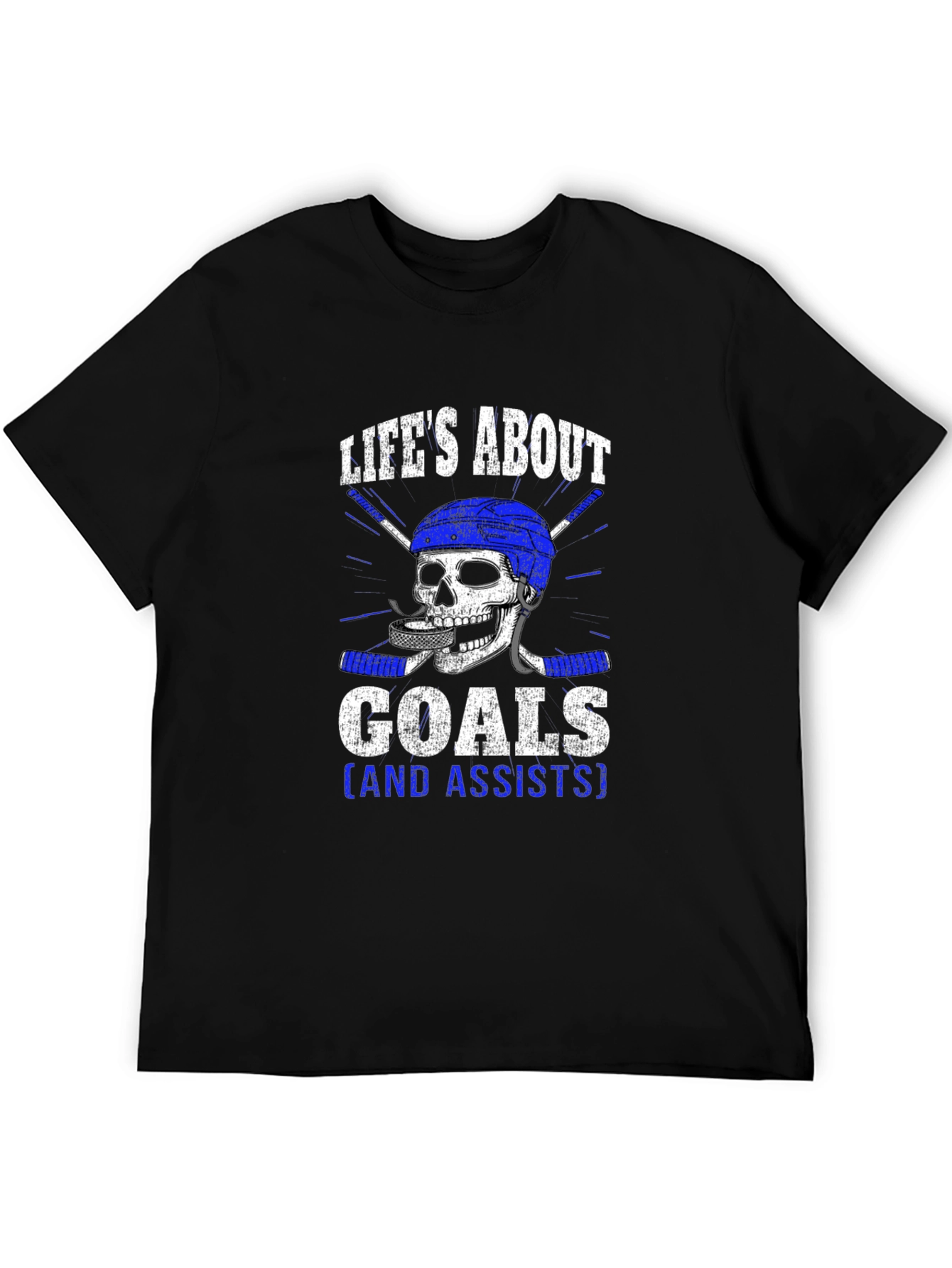 Lifes About Goals Hockey Graphic Tee