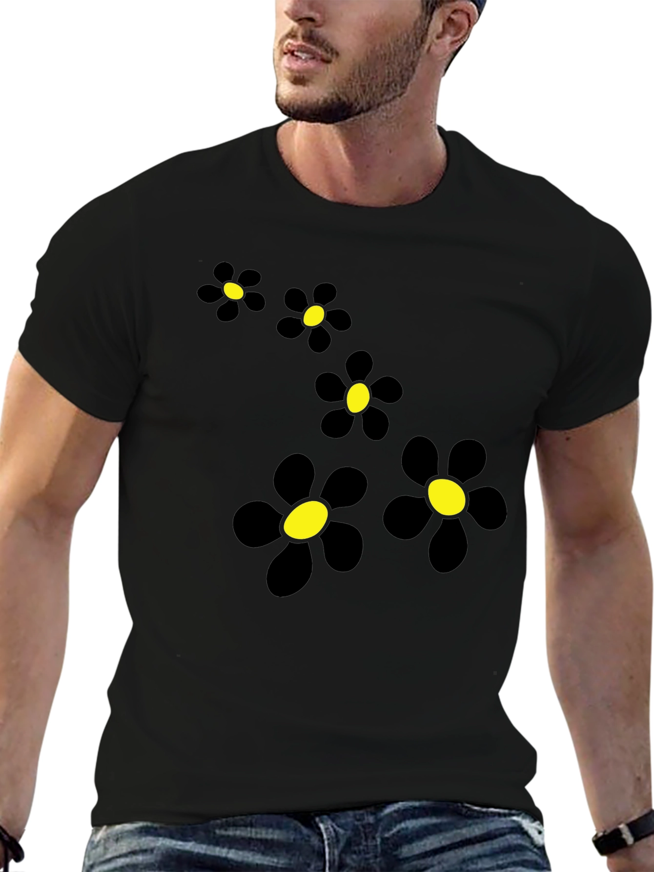 Black Daisy Chain Graphic Tee