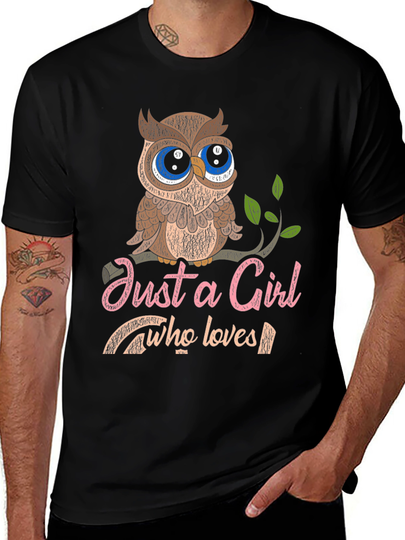 Just a Girl Who Loves Owls Graphic T-Shirt