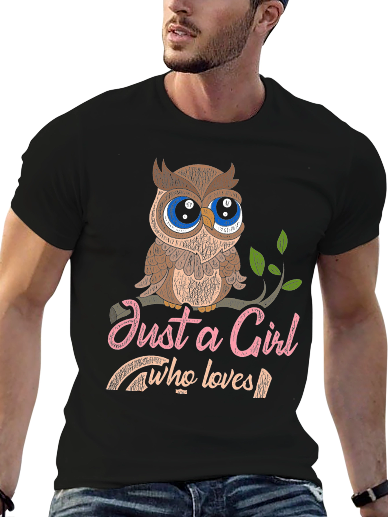 Just a Girl Who Loves Owls Graphic T-Shirt