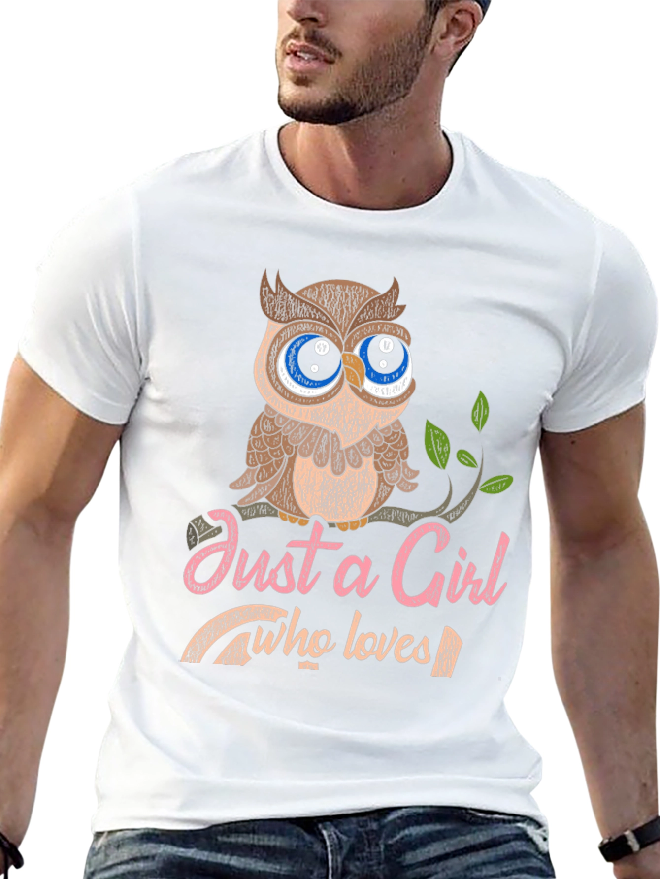 Just a Girl Who Loves Owls Graphic T-Shirt