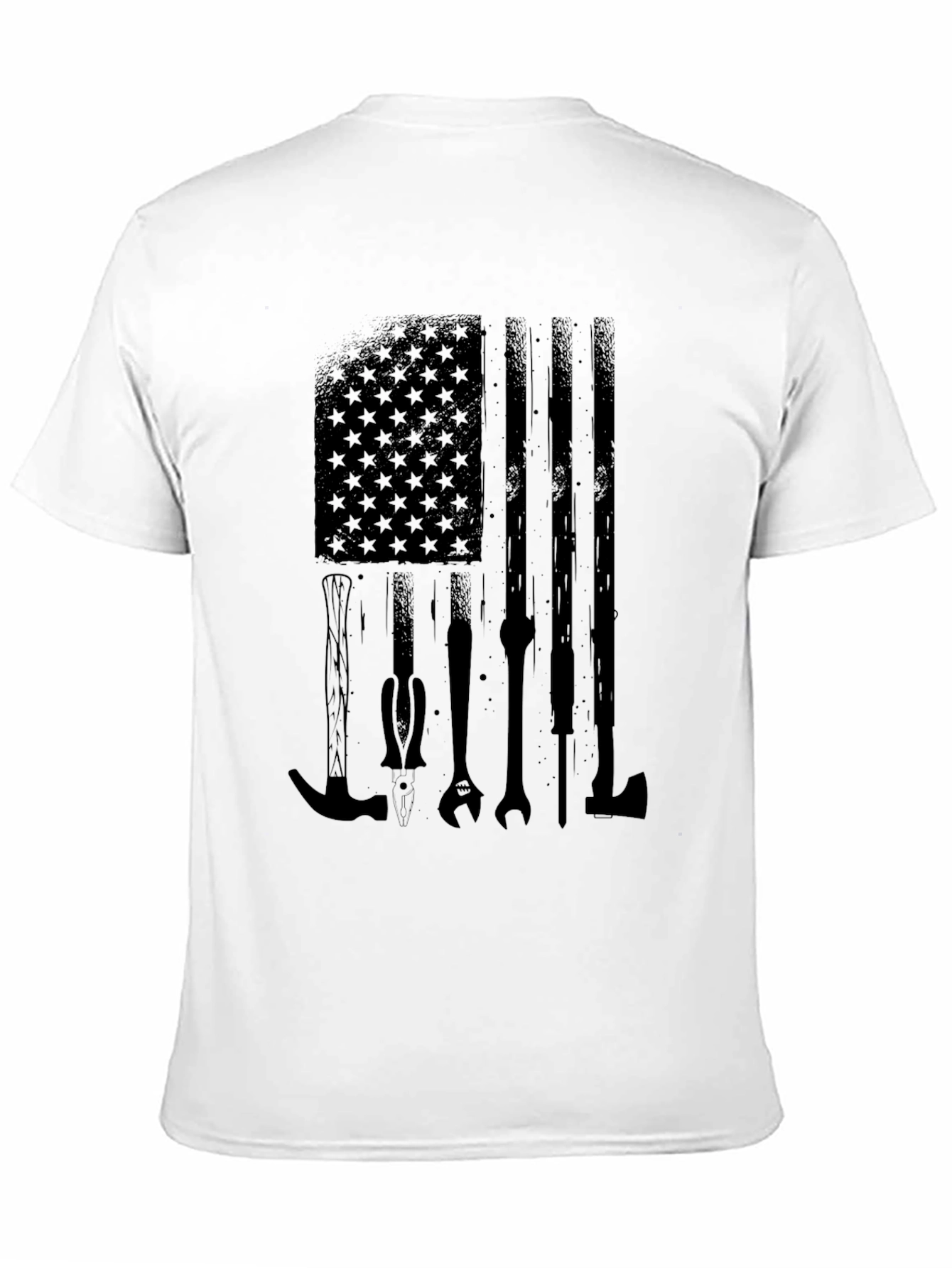 American Flag Tool T-Shirt - Black