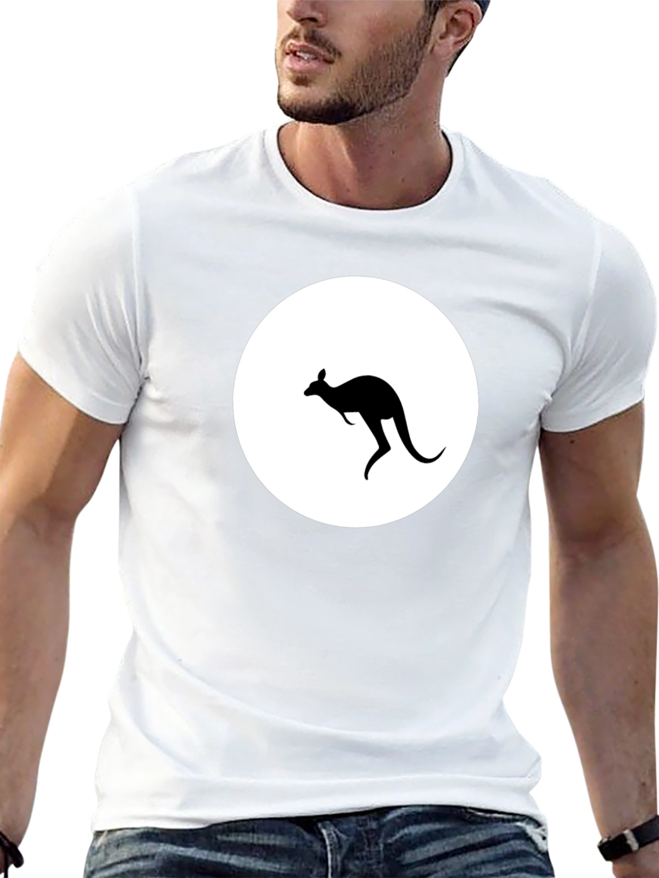 Kangaroo Silhouette Graphic T-Shirt