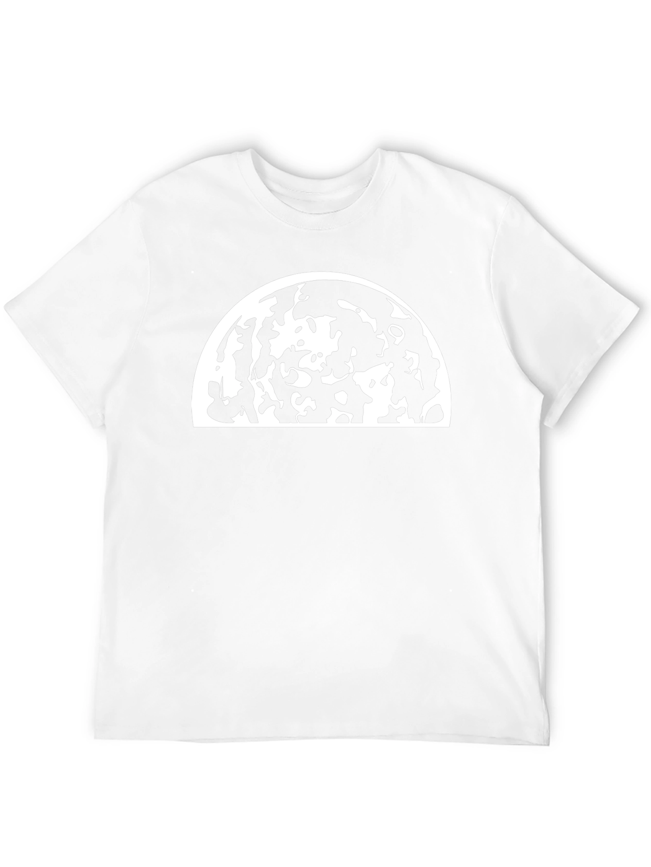 Abstract Moon Graphic Black T-Shirt