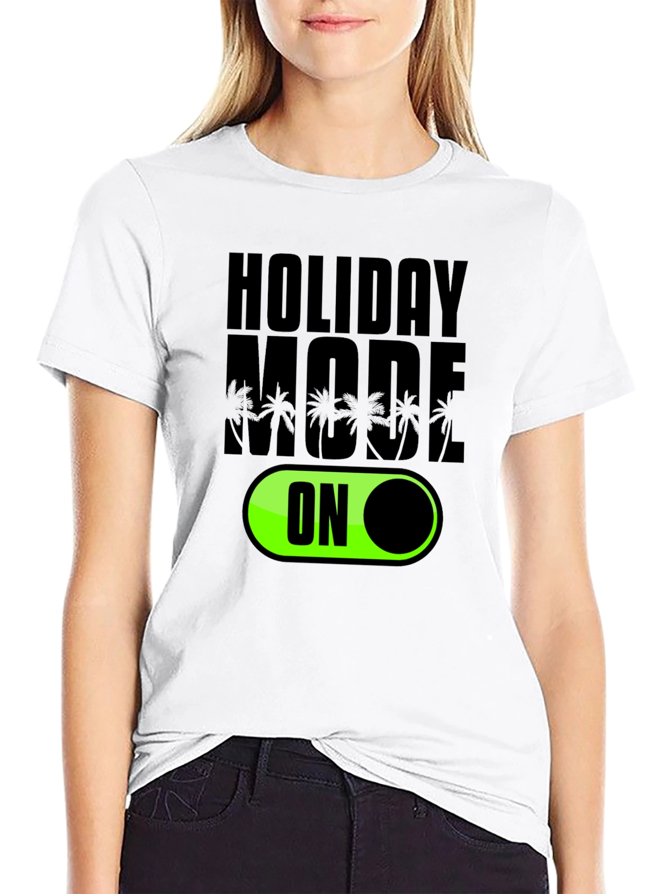Holiday Mode ON Black Graphic Tee