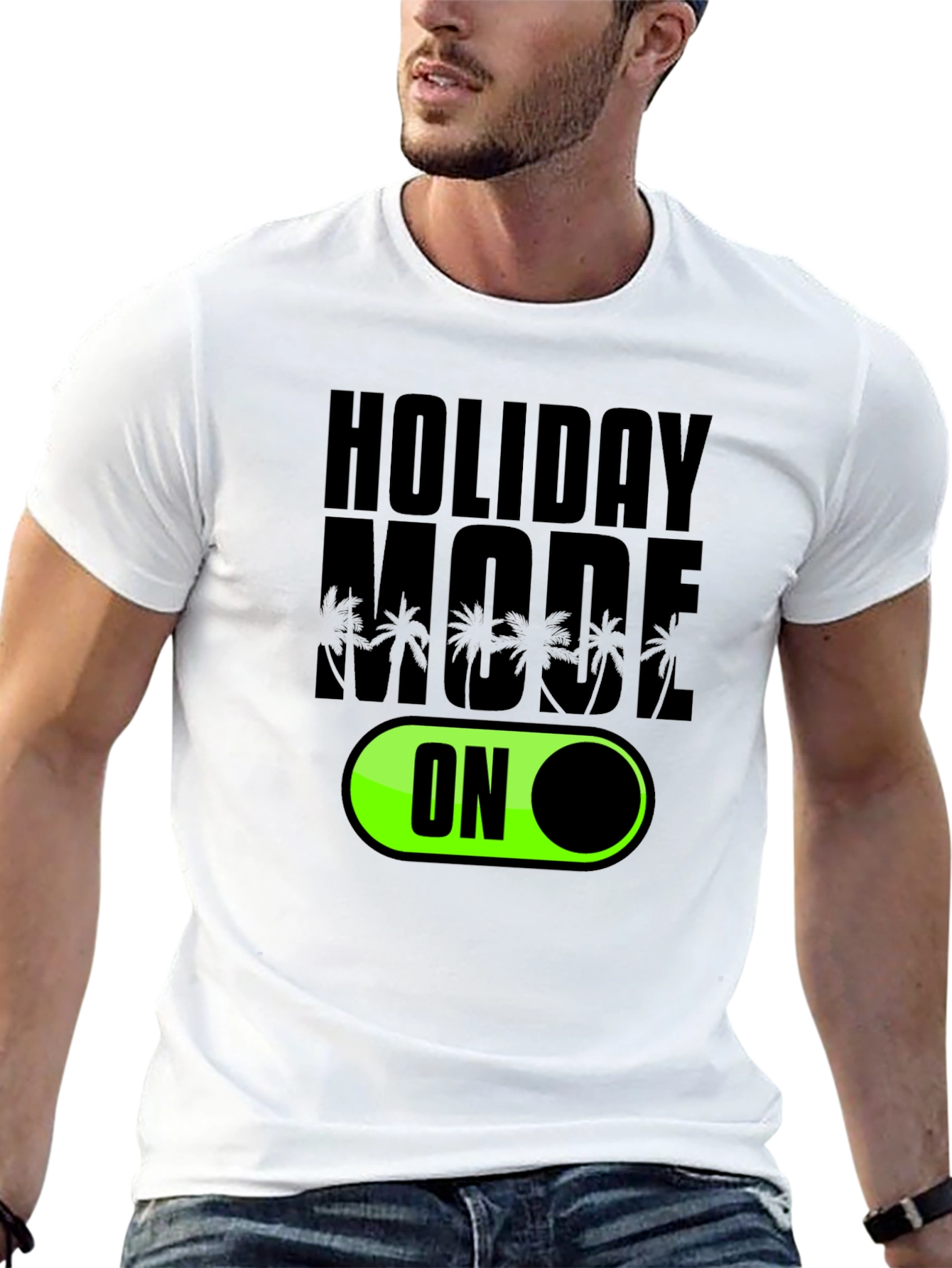 Holiday Mode ON Black Graphic Tee