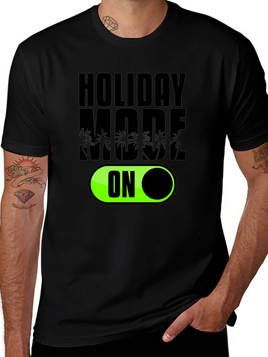Holiday Mode ON Black Graphic Tee