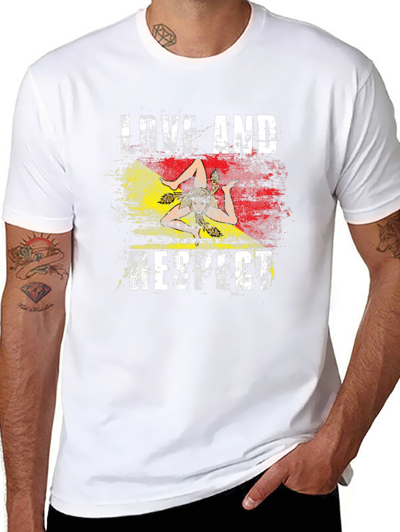 Love and Respect Sicily T-Shirt Italian Pride