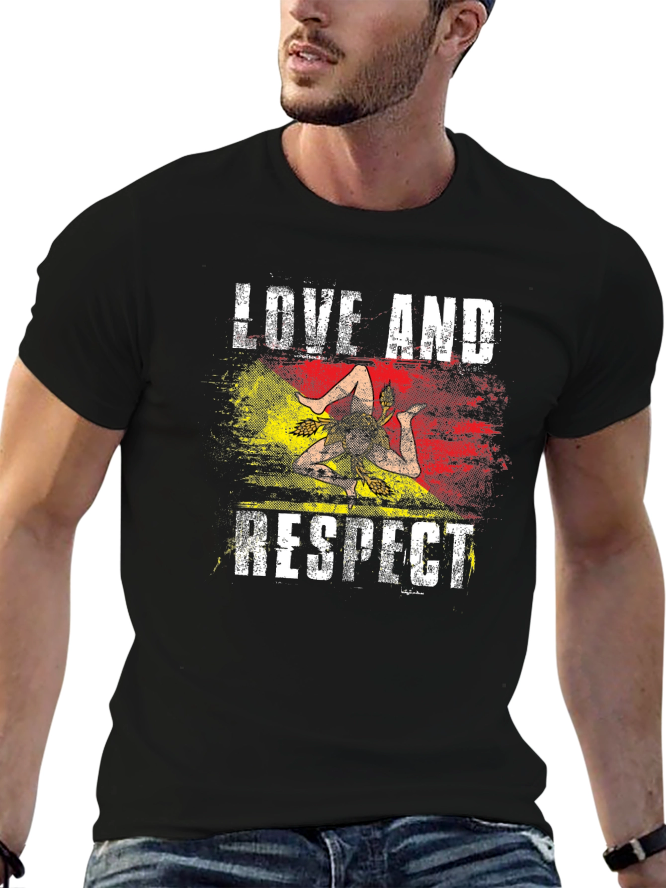 Love and Respect Sicily T-Shirt Italian Pride