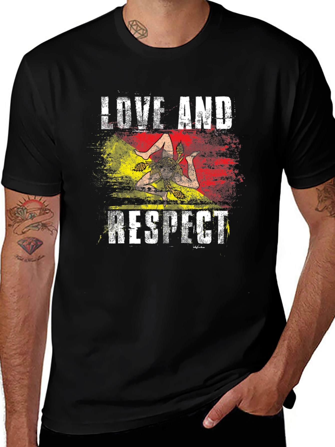 Love and Respect Sicily T-Shirt Italian Pride