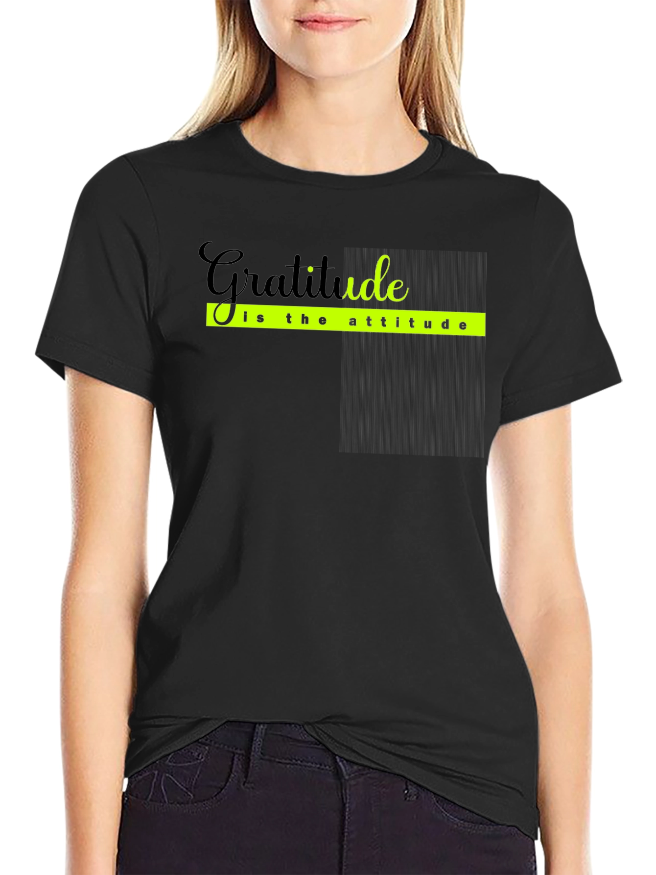 Gratitude Attitude Black T-Shirt
