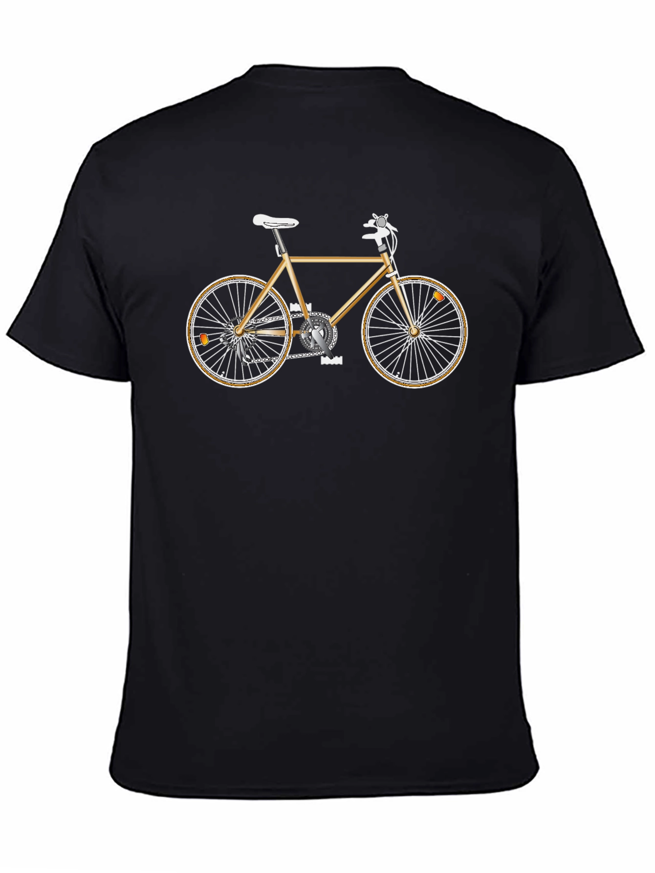 Stylish Bike Graphic Tee - Mens Black T-Shirt