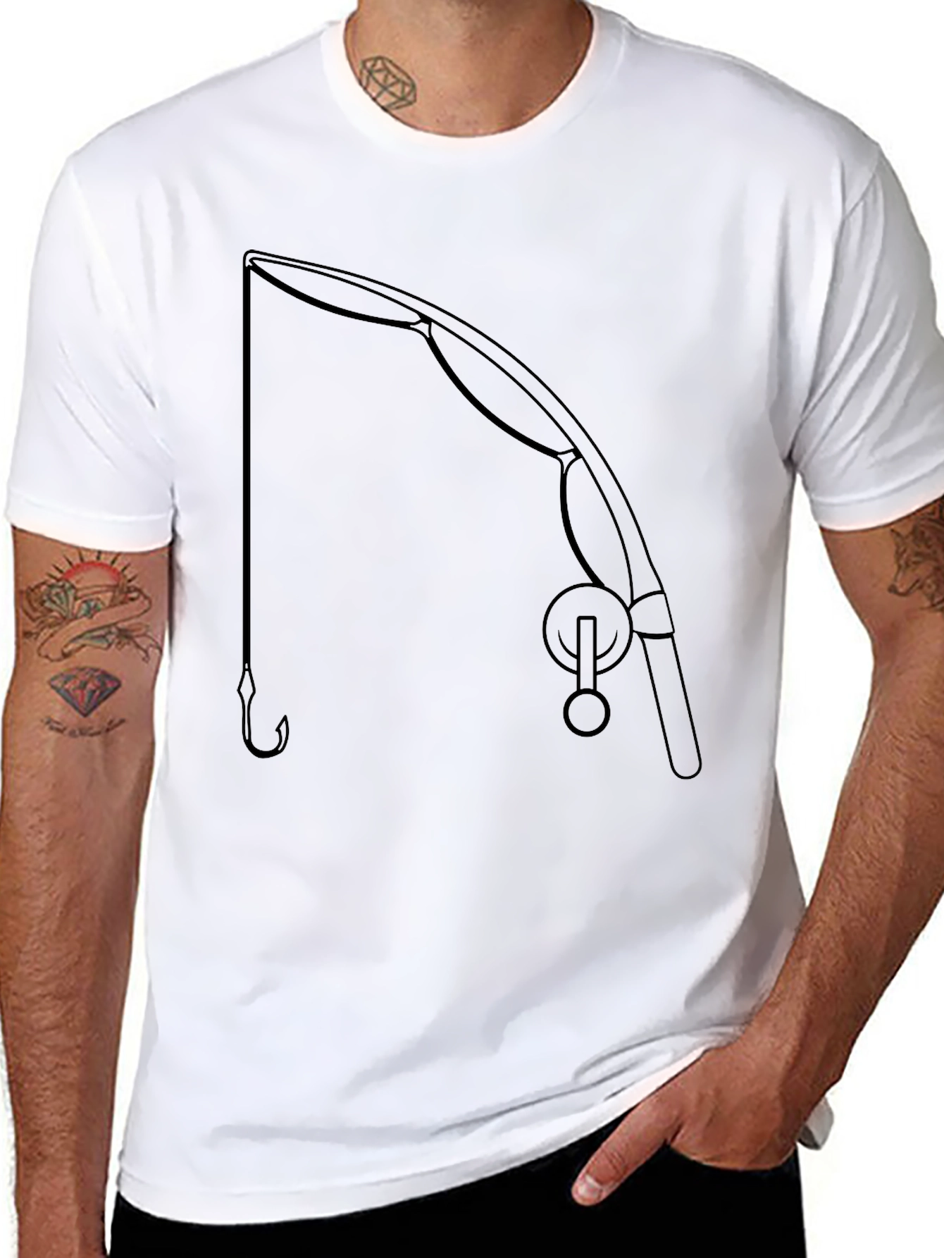 Fishing Rod Graphic Tee - Anglers Style