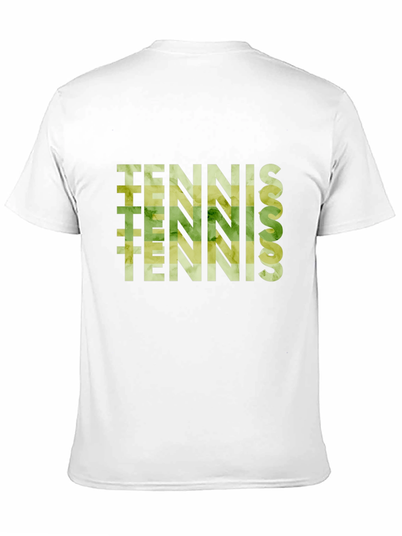 Tennis Graphic Print Black T-Shirt