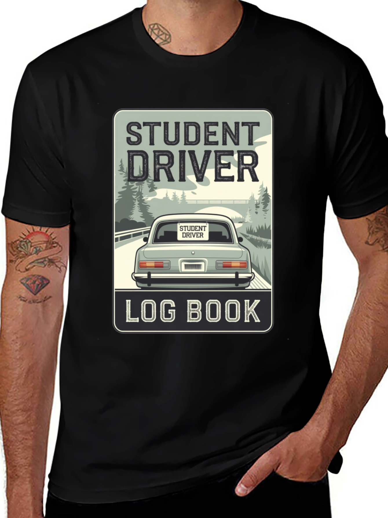 Student Driver Log Book T-Shirt - Driving School Tee