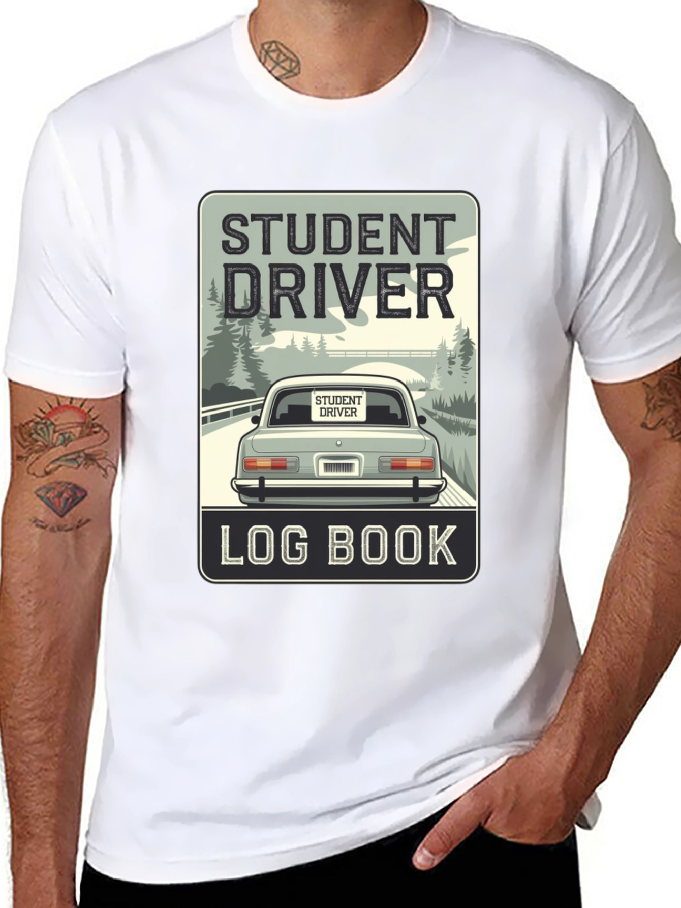Student Driver Log Book T-Shirt - Driving School Tee