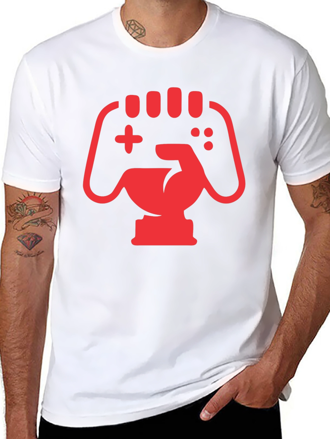 Gamer Power Fist Graphic Tee - Black