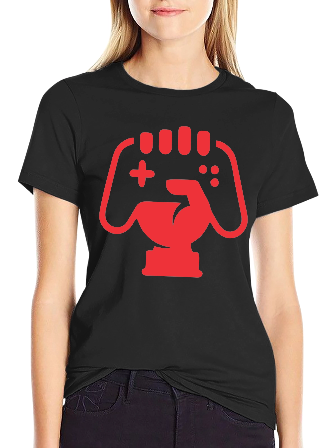 Gamer Power Fist Graphic Tee - Black