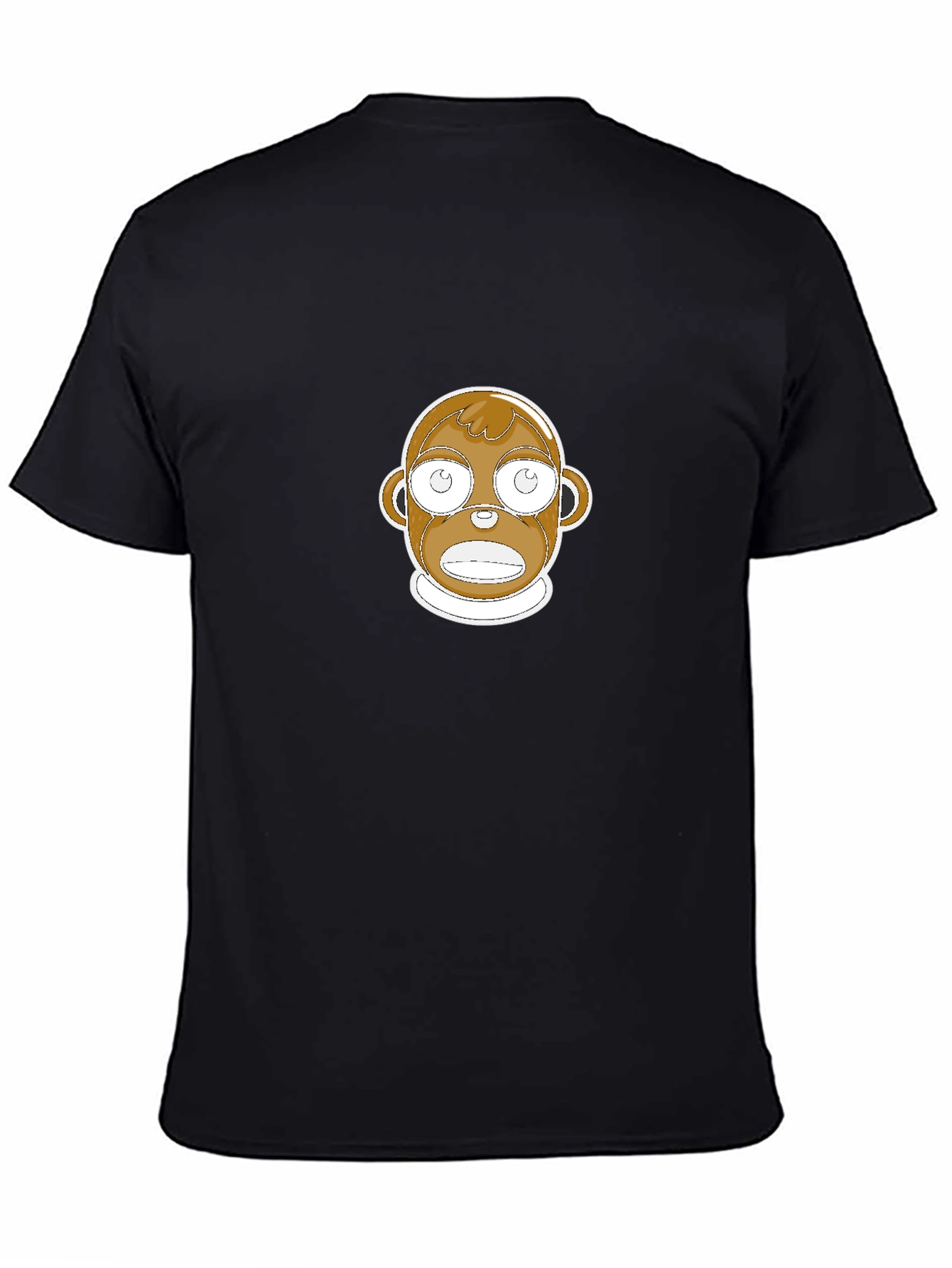 Unique Cartoon Graphic Print Black Crew Neck T-Shirt