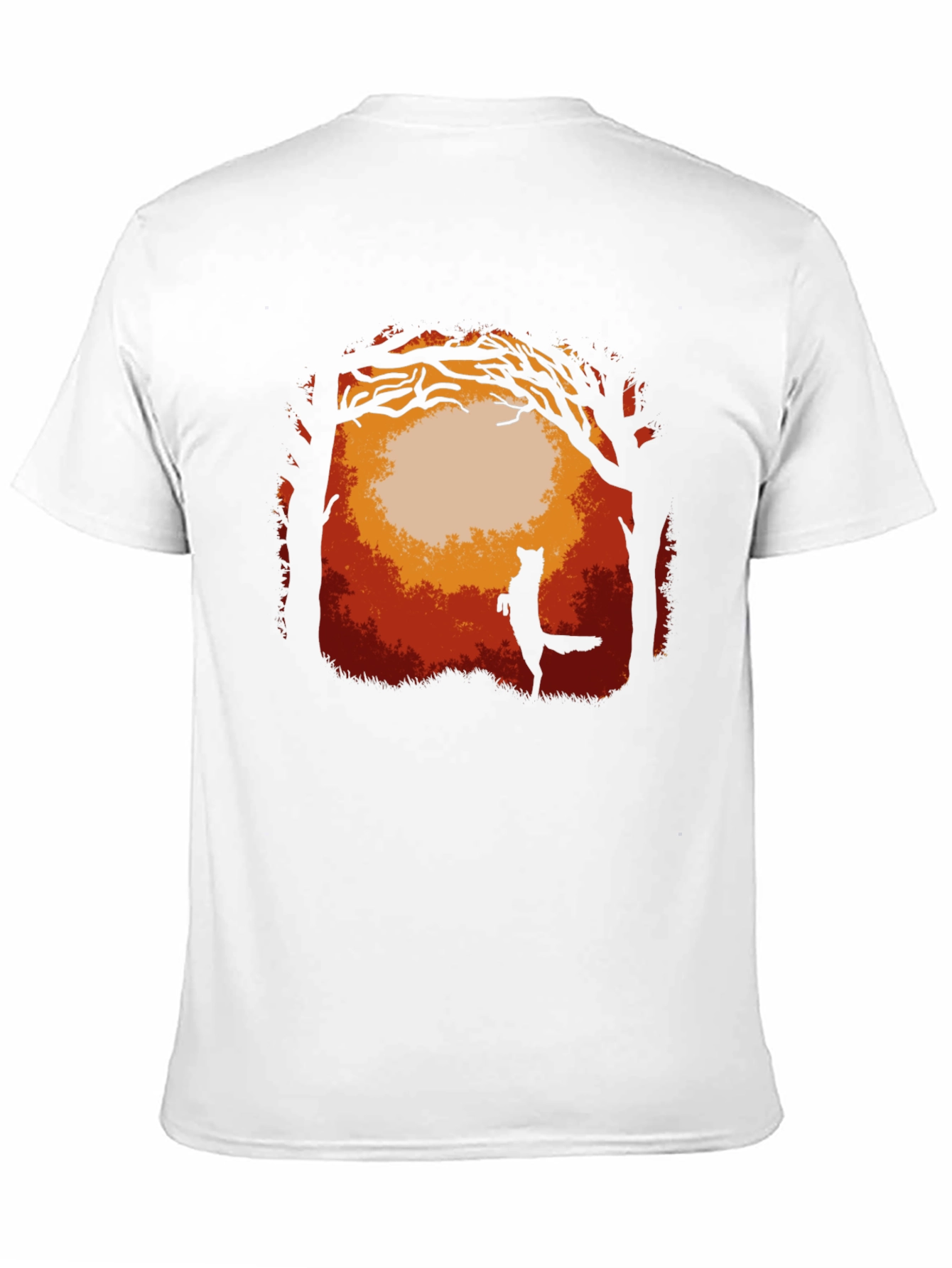 Fox in Forest Graphic T-Shirt - Midnight Black