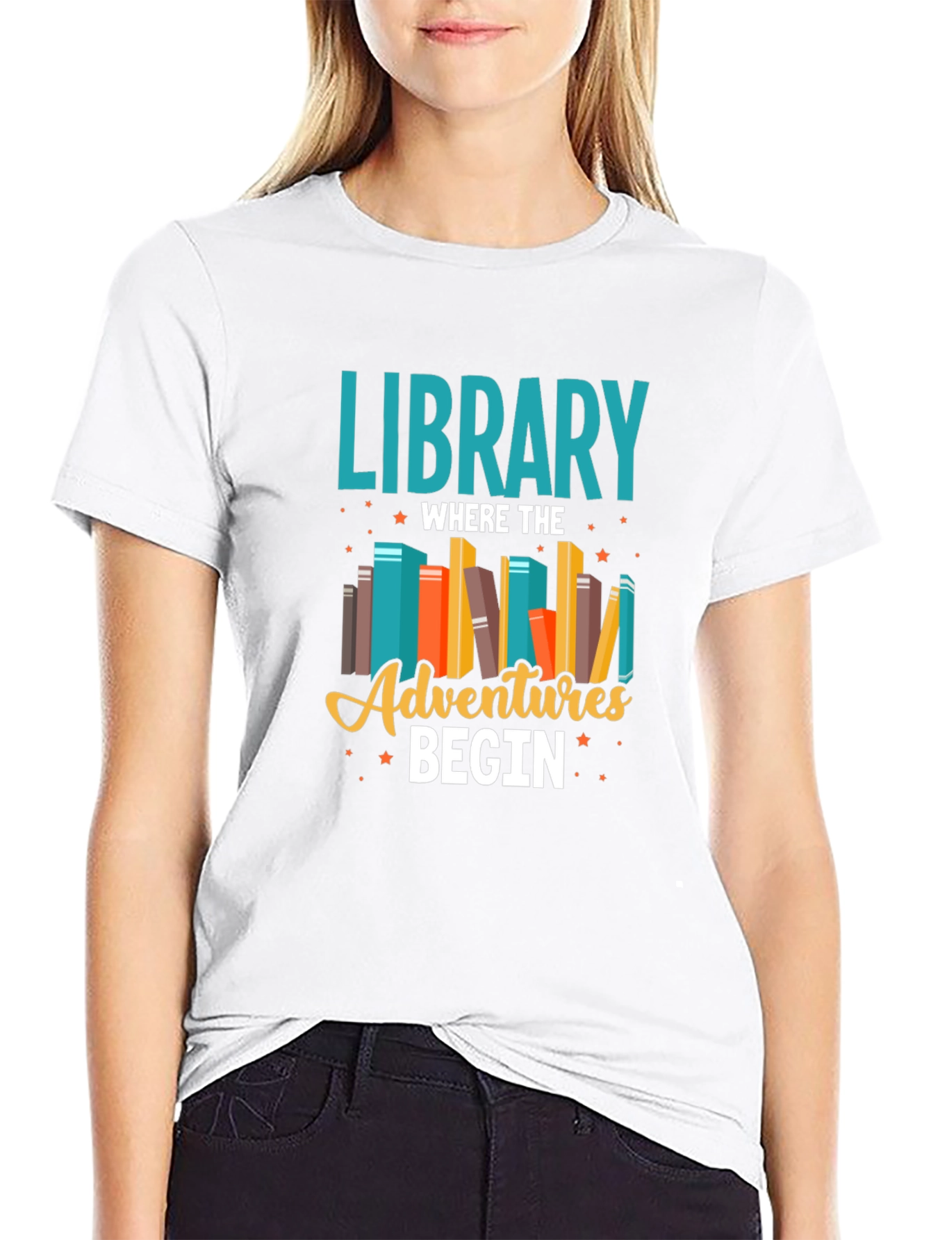 Library Adventures T-Shirt - Book Lover Tee