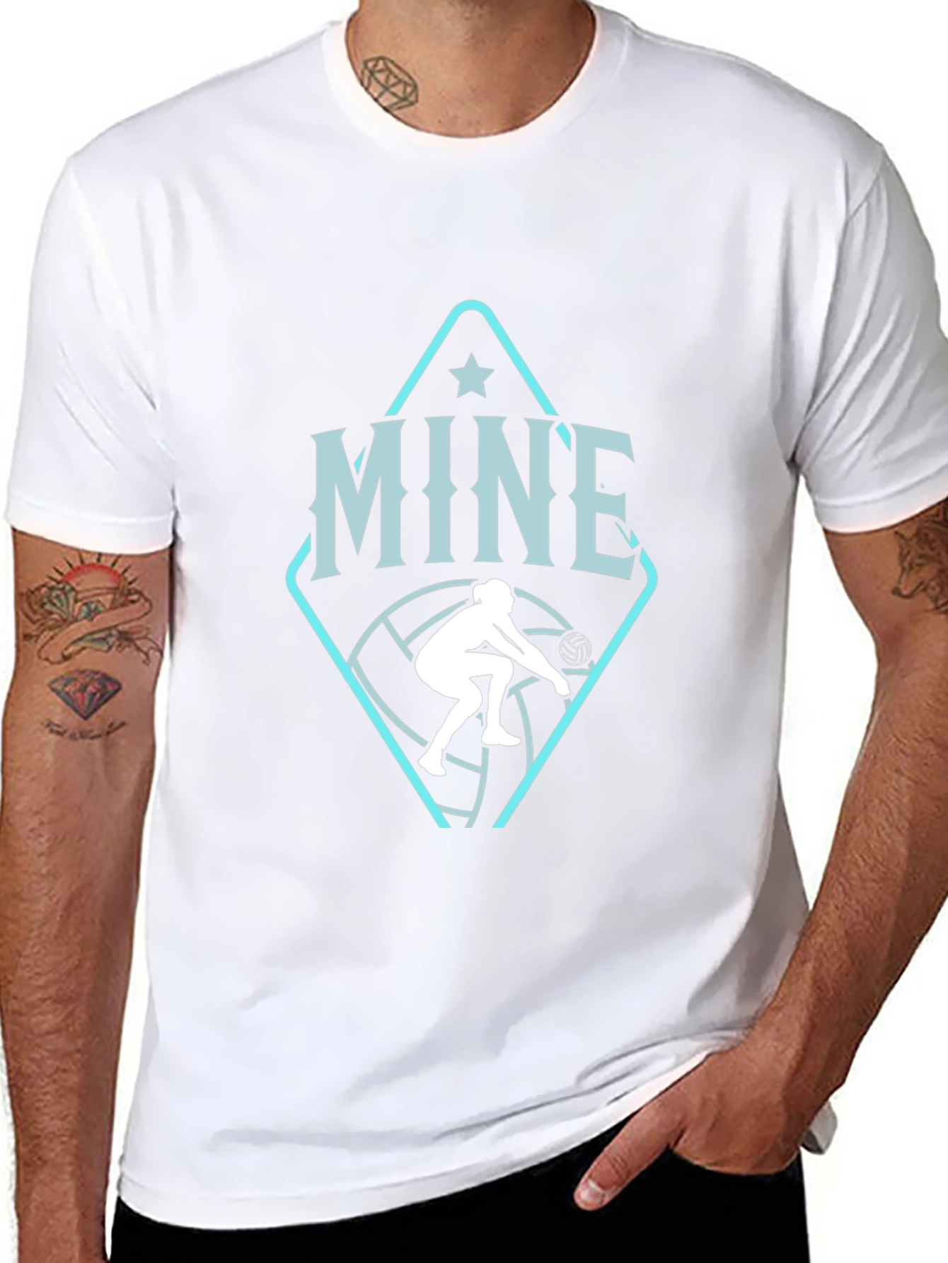 Volleyball Player Graphic Tee -  MINE