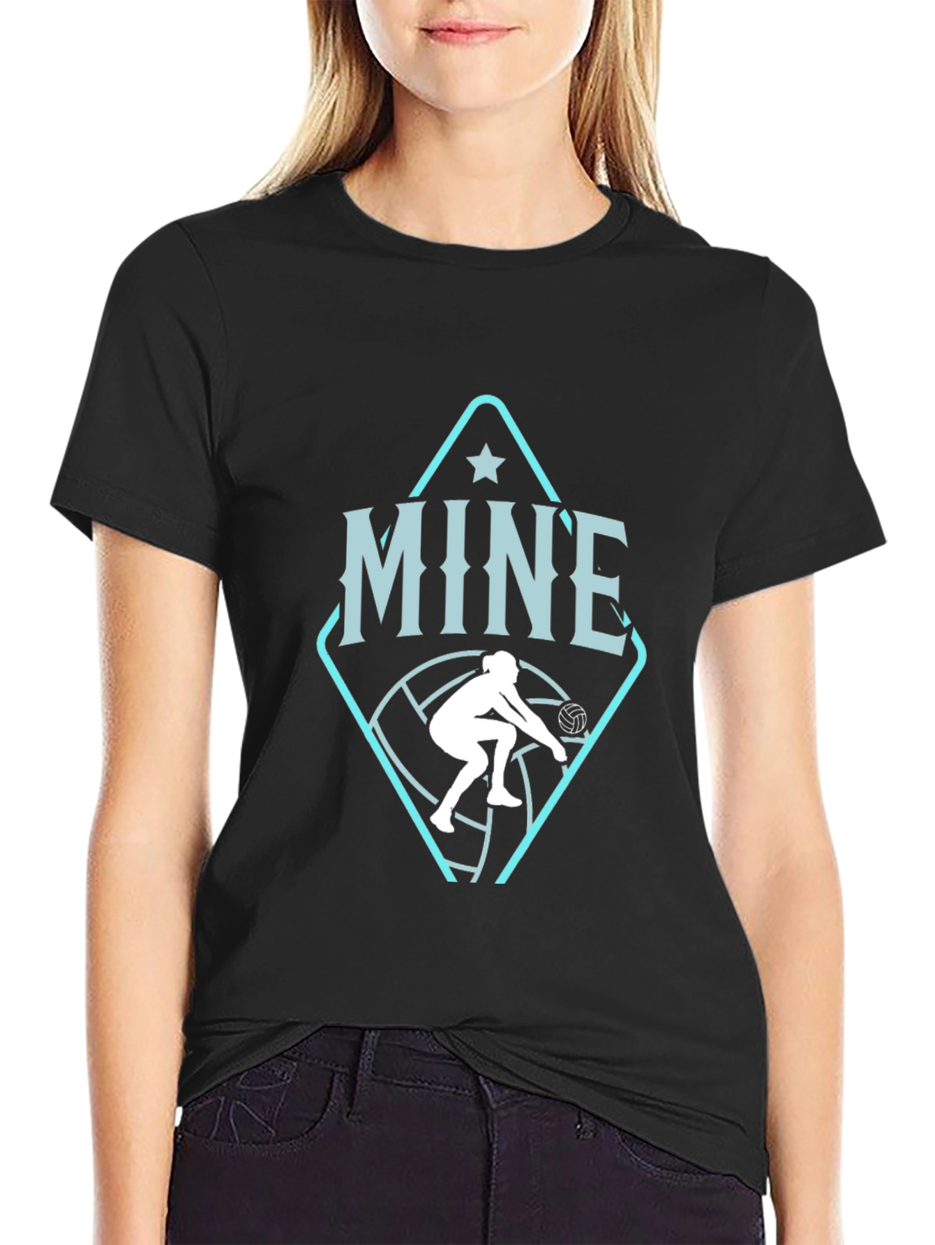Volleyball Player Graphic Tee -  MINE