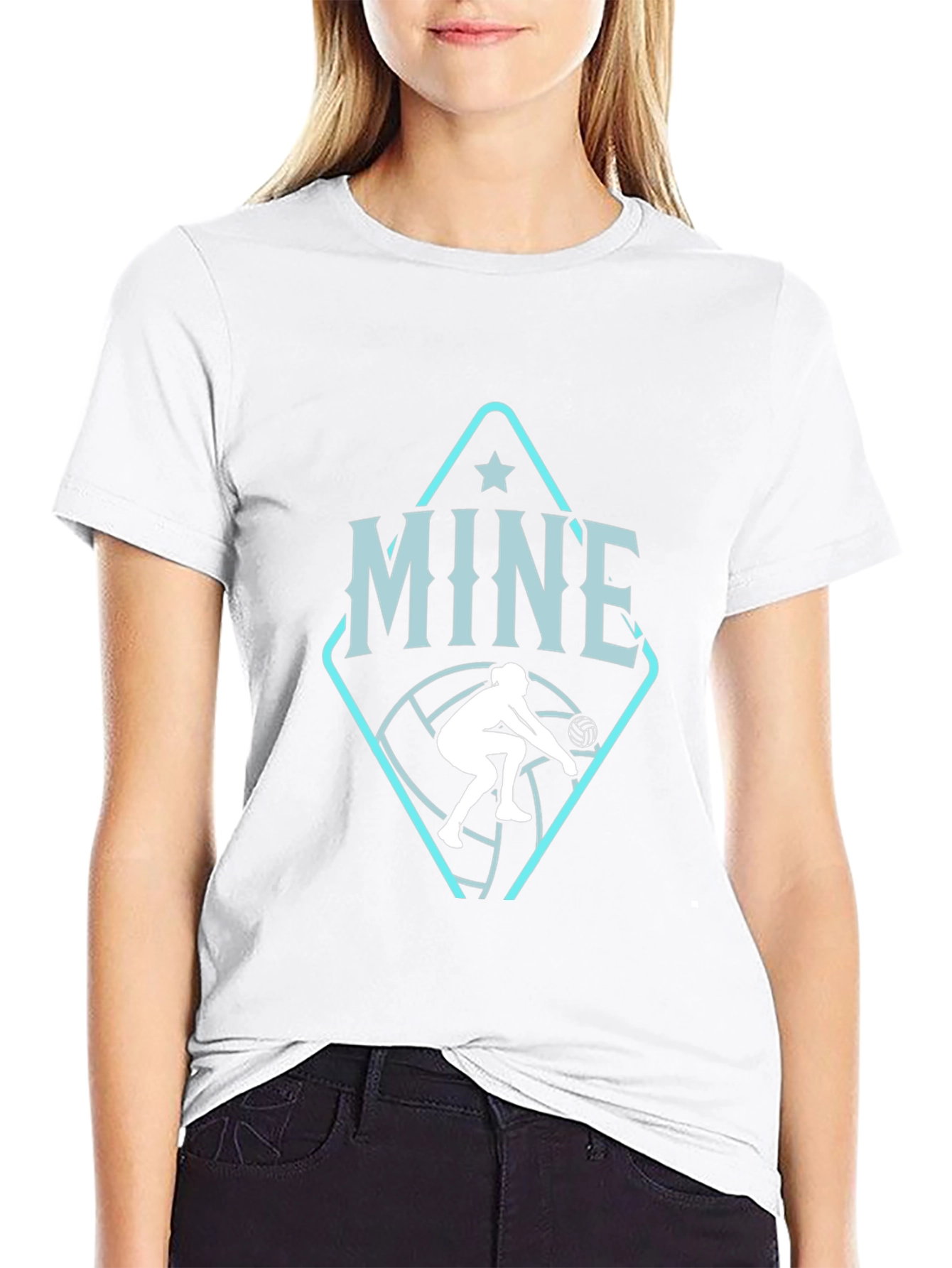 Volleyball Player Graphic Tee -  MINE