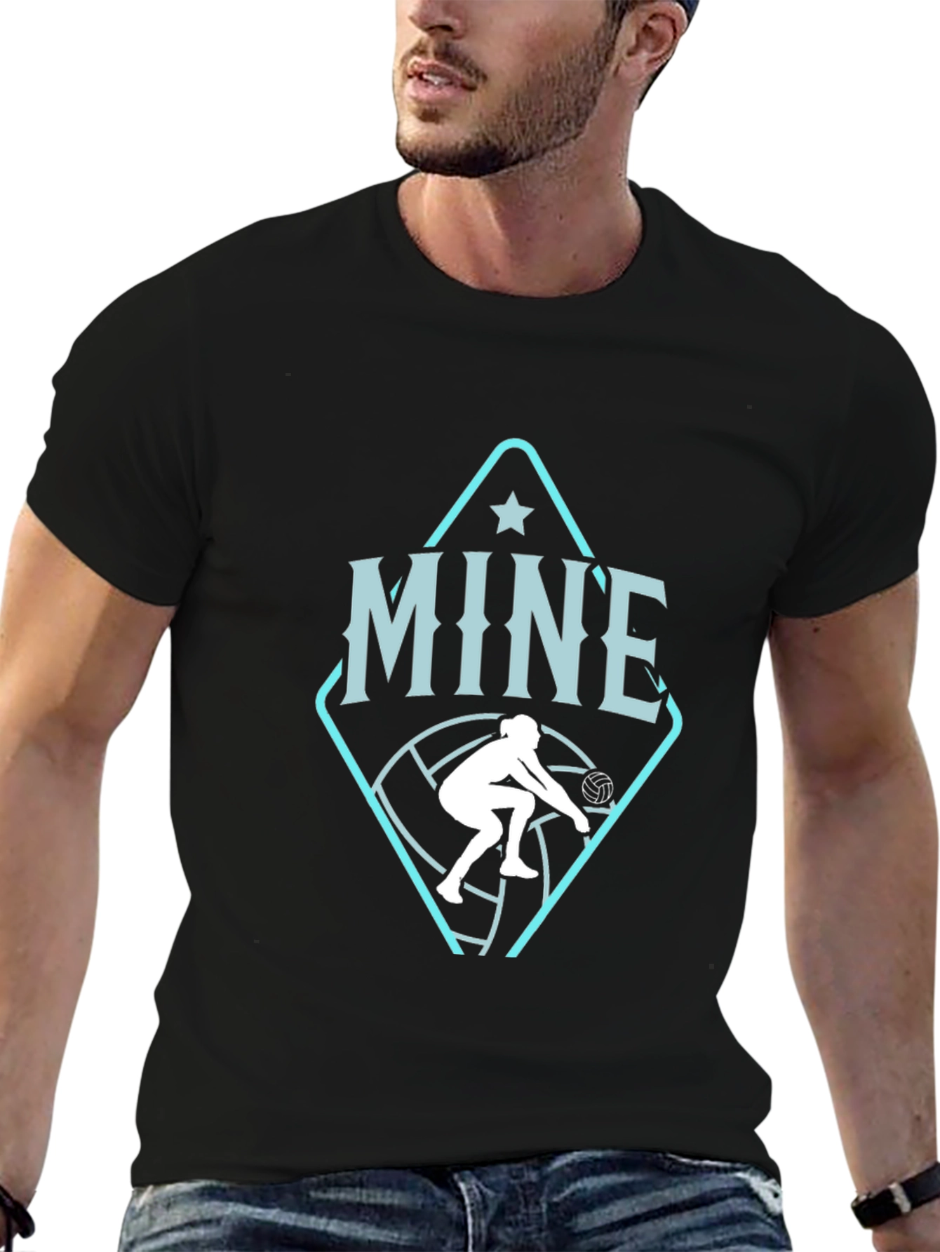 Volleyball Player Graphic Tee -  MINE