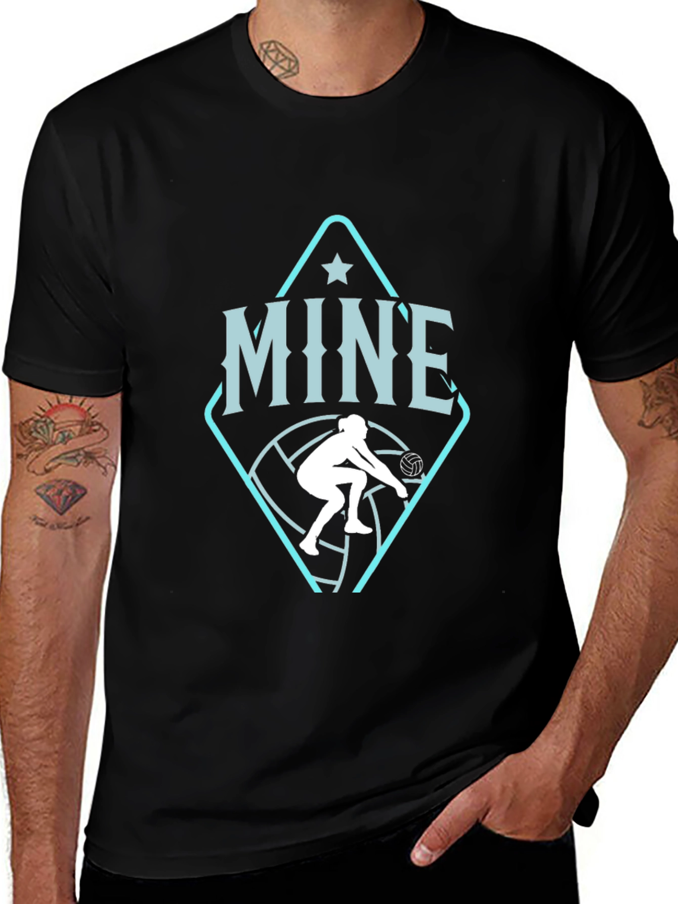 Volleyball Player Graphic Tee -  MINE