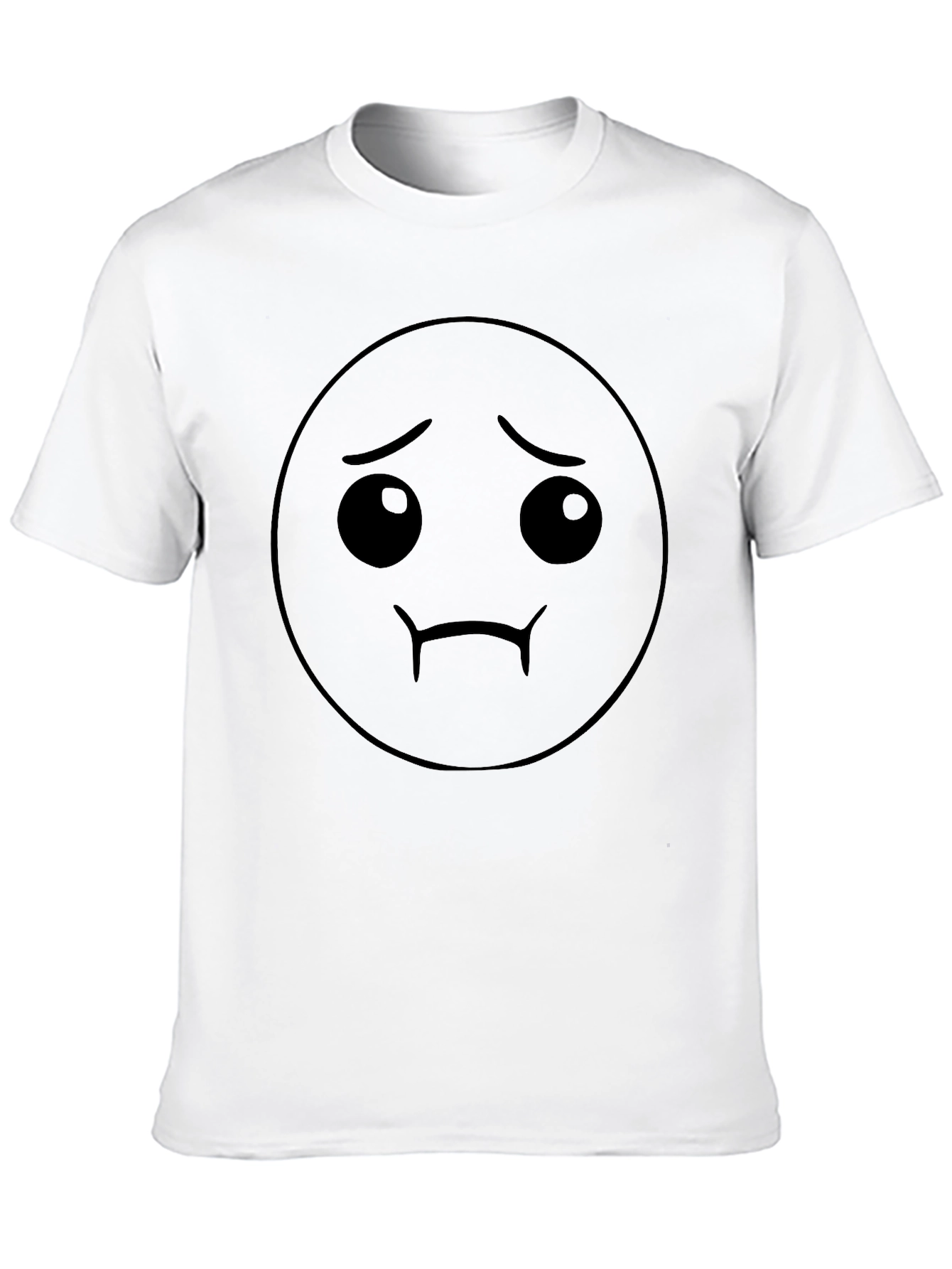 Sad Emoji Graphic Tee - Black