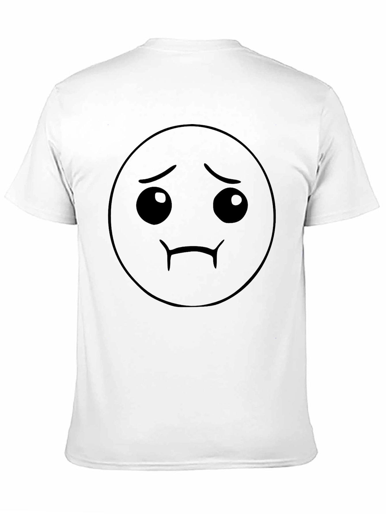 Sad Emoji Graphic Tee - Black