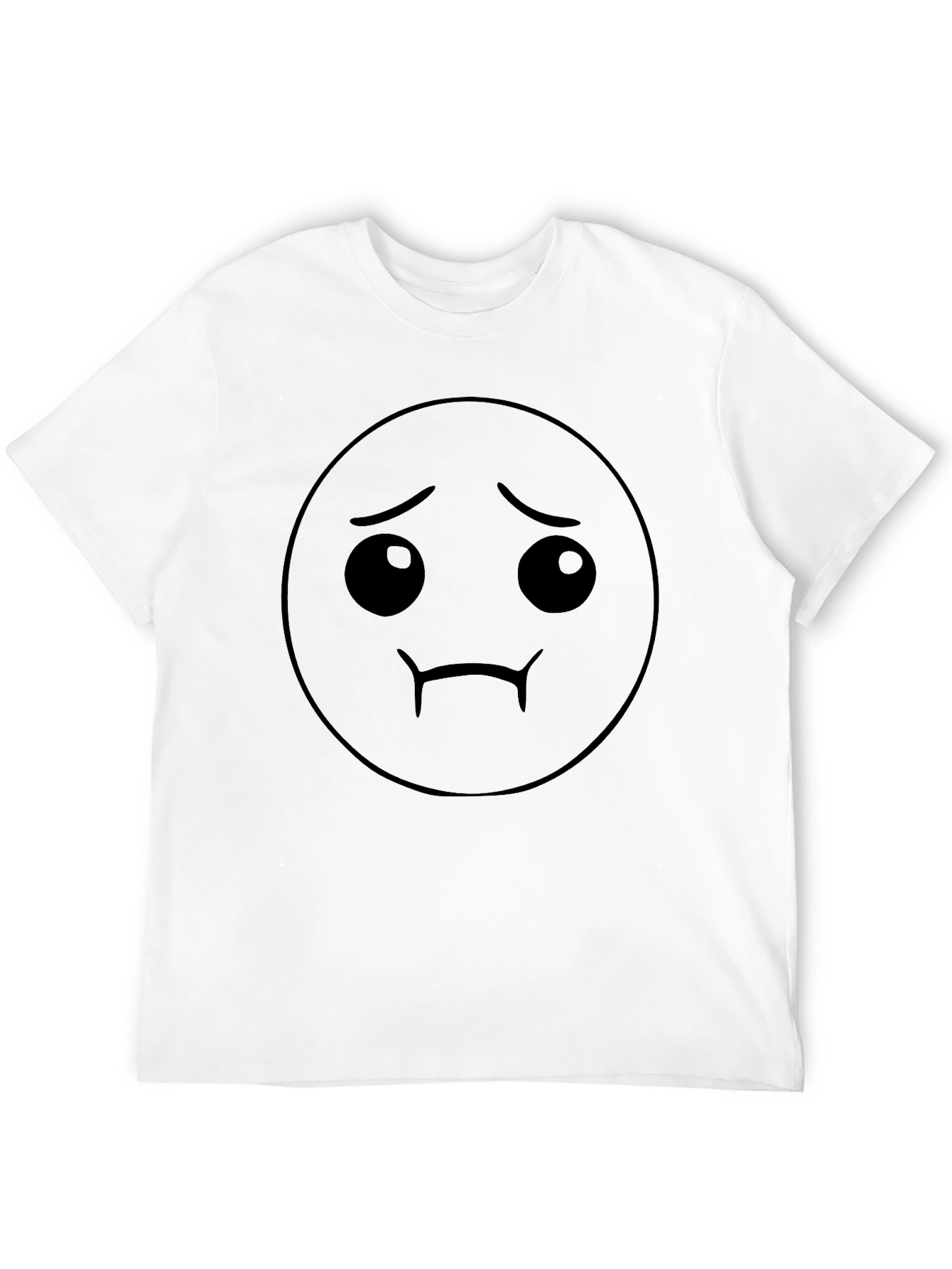 Sad Emoji Graphic Tee - Black