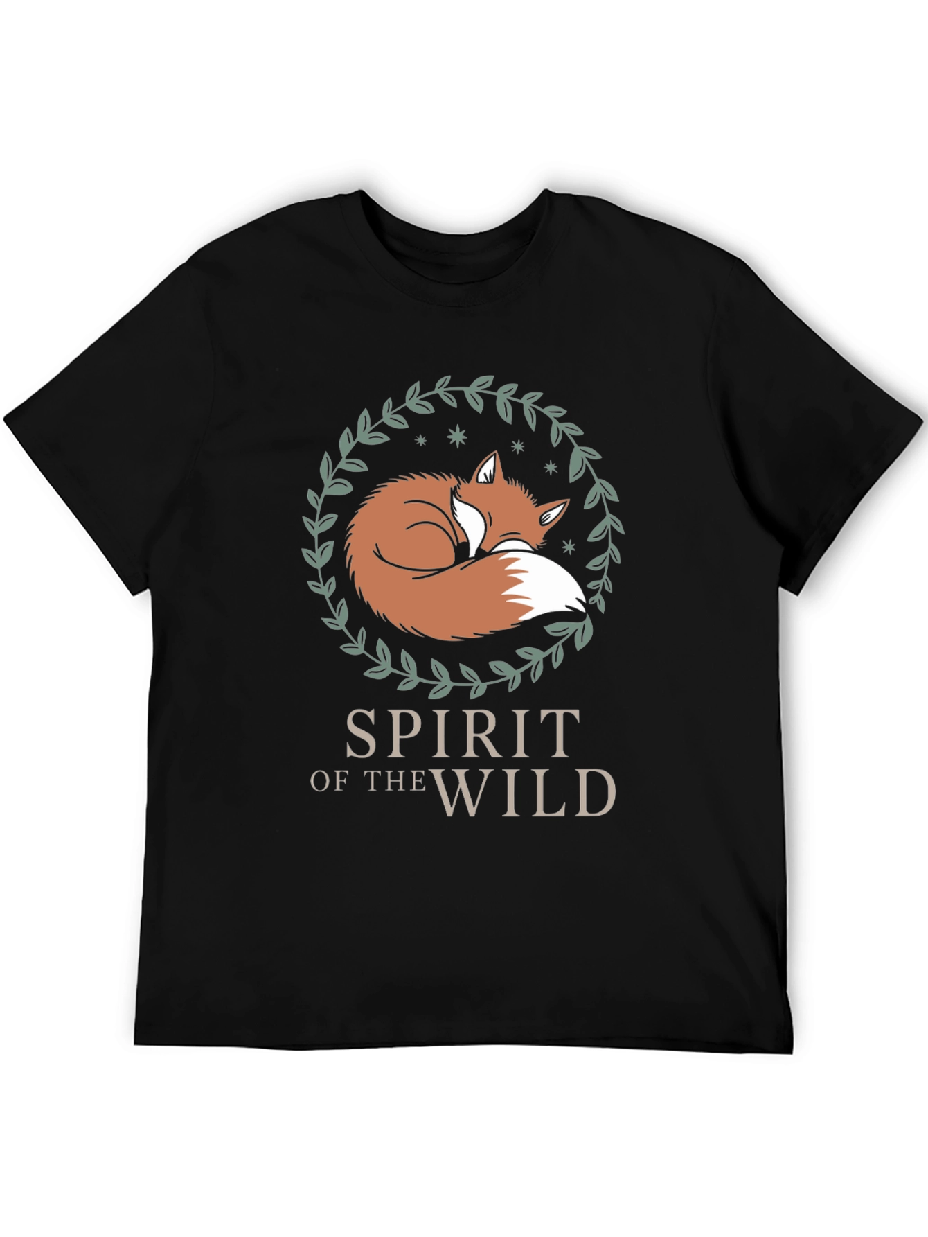 Spirit of the Wild Fox Graphic Tee - Black