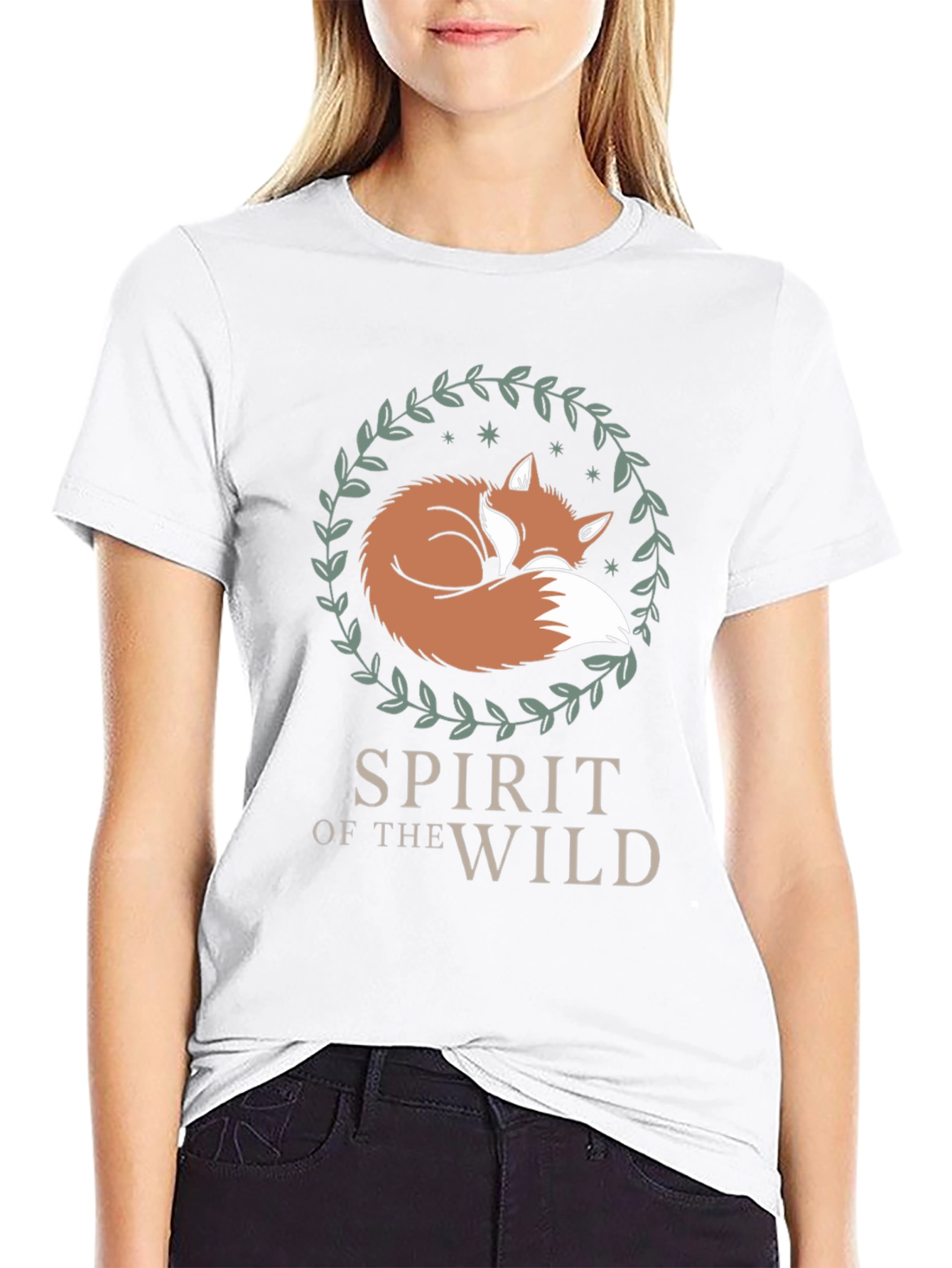 Spirit of the Wild Fox Graphic Tee - Black