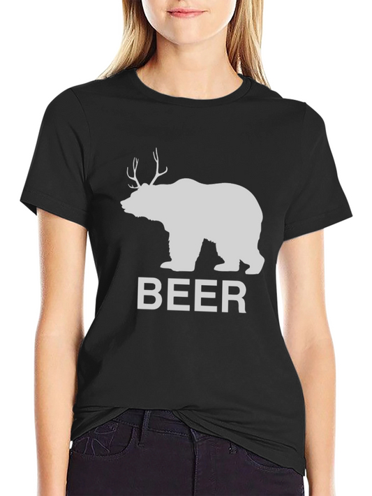 Bear Deer Funny Mens Graphic Tee