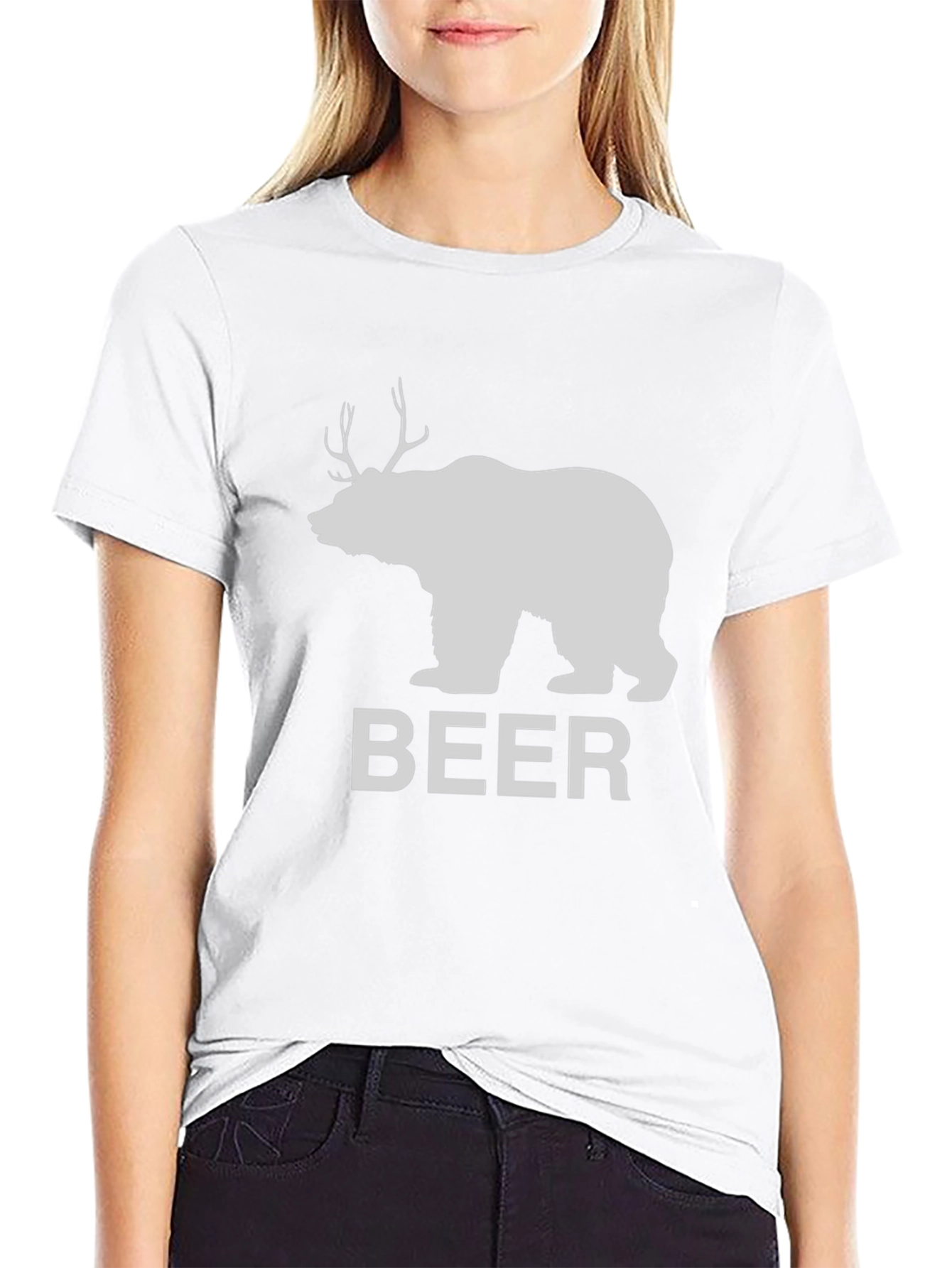 Bear Deer Funny Mens Graphic Tee